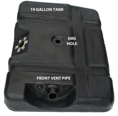 Wiggleys Plastic Fuel Tank MTS 4250 - 19 Gallon Replacement for 1973-1979 Pickup Trucks with EMS Hole on Top | Durable Aftermarket Gas Tank for Classic Truck Restoration & Off-Road Use