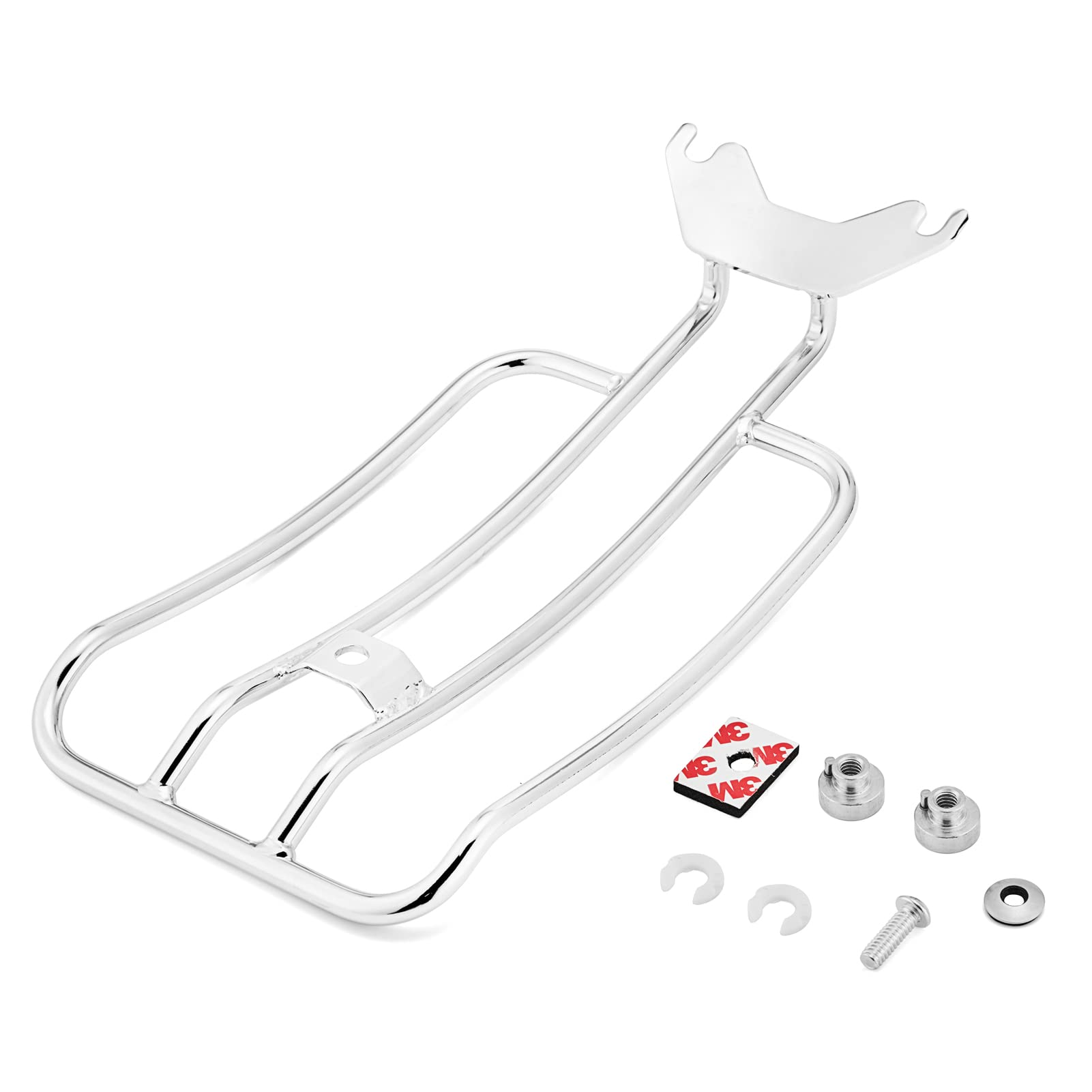 Mofun Chrome Softail Solo Luggage Rack for Harley Softail Breakout FXBR FXBRS Fat Boy 2018-2022 | Heavy-Duty Motorcycle Cargo Carrier for Touring & Road Trips