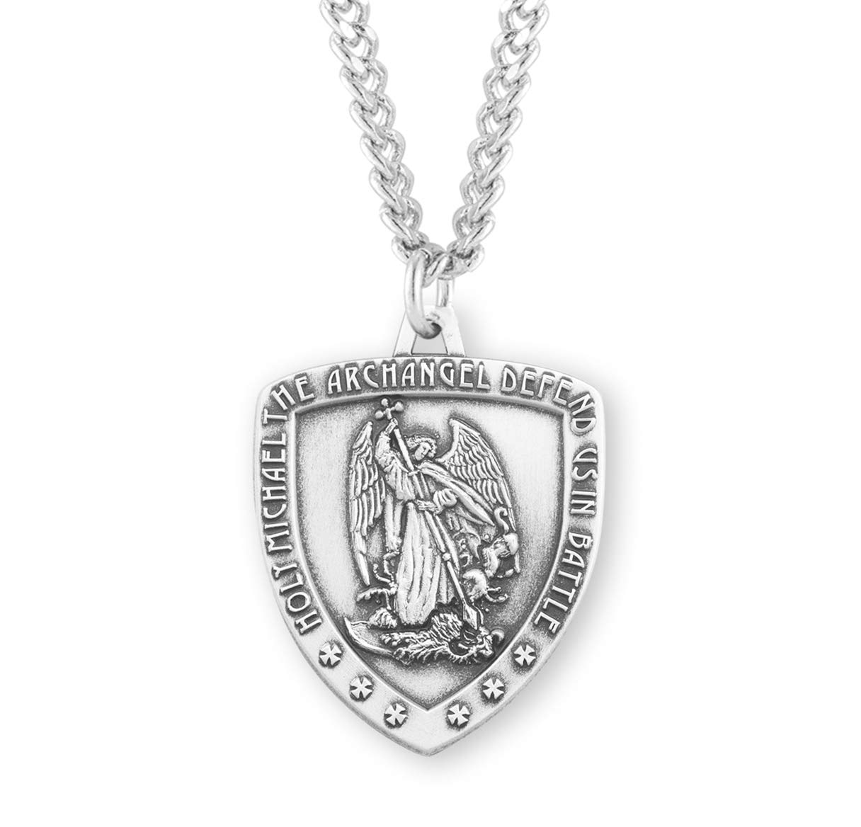 St. Michael Sterling Silver Medal Necklace - Religious Jewelry for Protection & Faith - Perfect for Gifts, Daily Wear & Spiritual Occasions