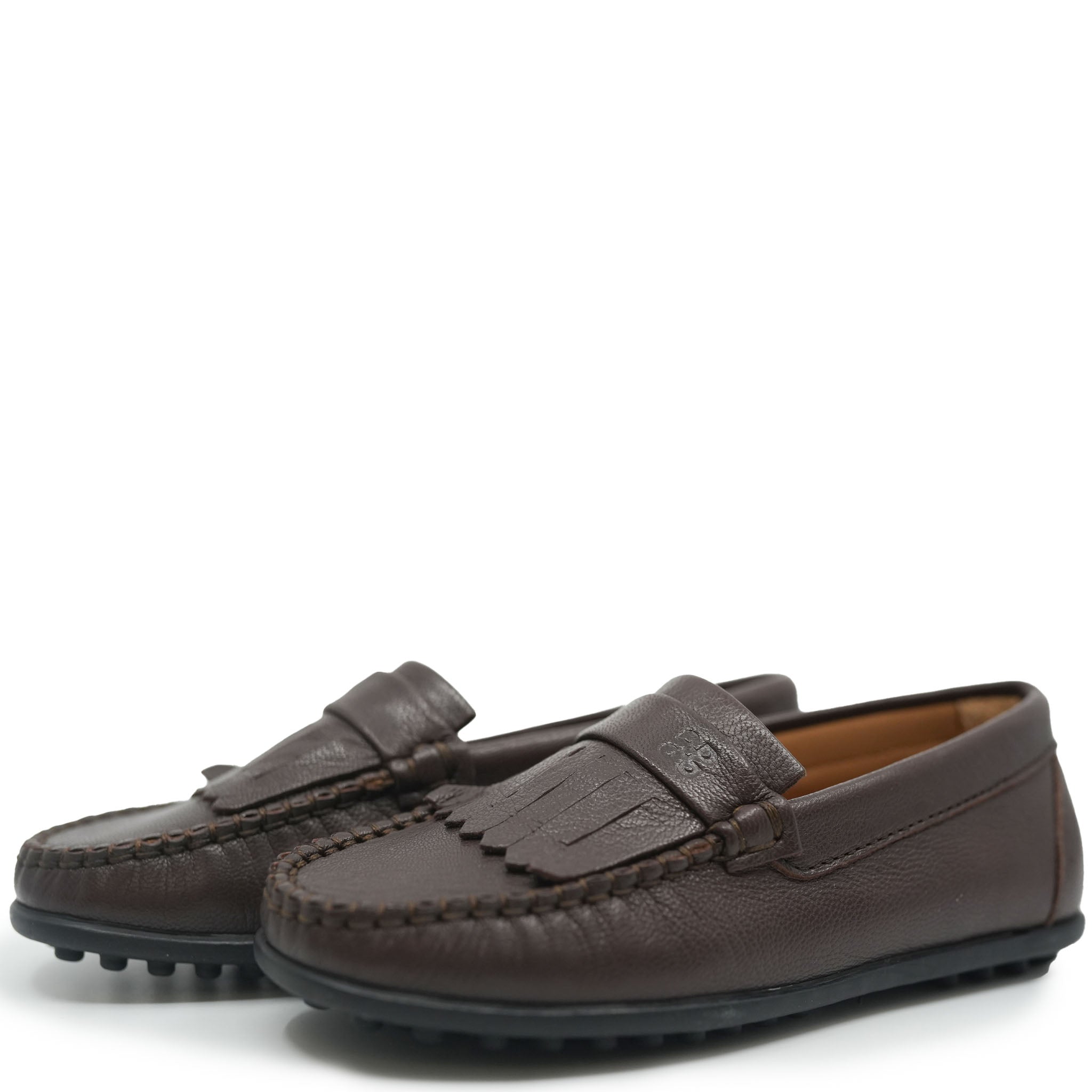 Dark Brown Leather Fringe Loafers for Women - Comfortable Slip-On Shoes for Casual Outfits & Office Wear - Perfect for Work, Travel, and Everyday Style