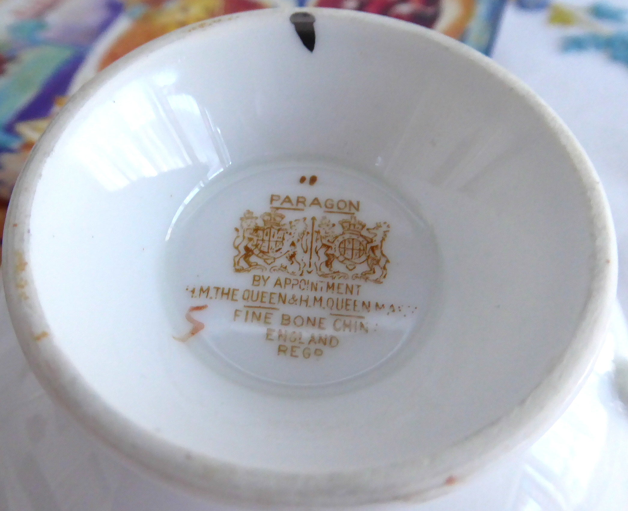 Vintage 1940s Hand-Painted Floral Paragon Cup and Saucer Set - Robin's Egg Blue with Platinum Trim | Elegant Tea Time, Bridal Shower, and Antique Collectible