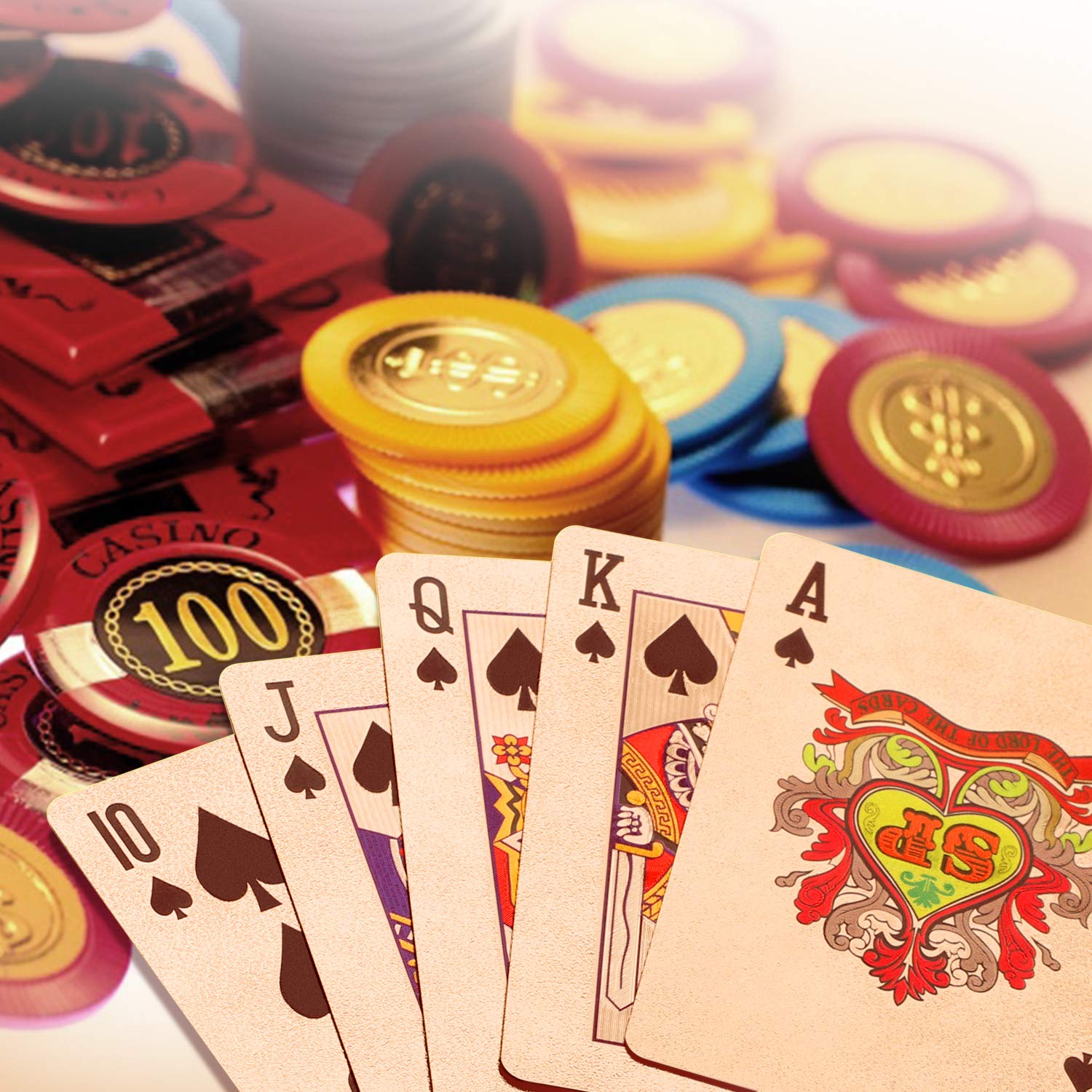 24K Gold Diamond Foil Poker Cards Set - 3 Decks Waterproof Plastic Playing Cards with Gift Box (Black, Gold, Rose Gold) - Perfect for Family Game Nights, Poker Parties & Magic Tricks