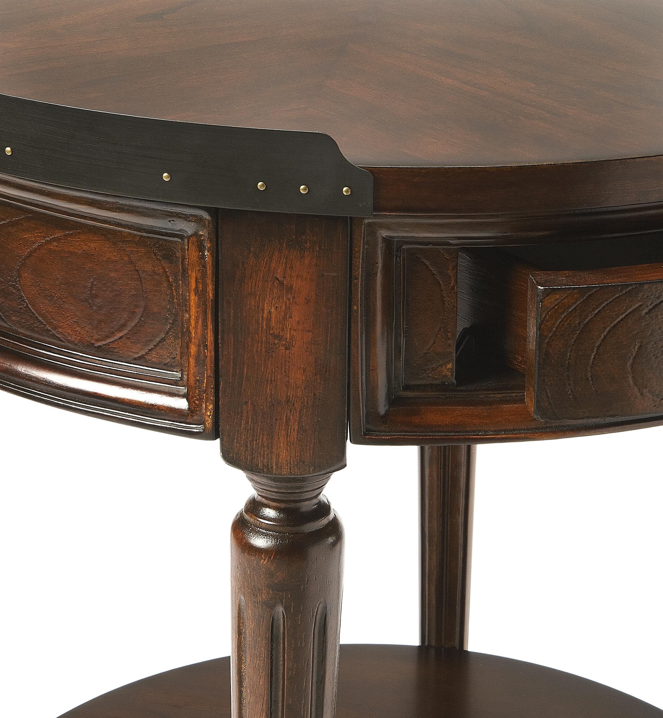 Butler Specialty Transitional Round Accent Table - Plantation Cherry Finish - Perfect for Living Room, Bedroom, or Office Decor