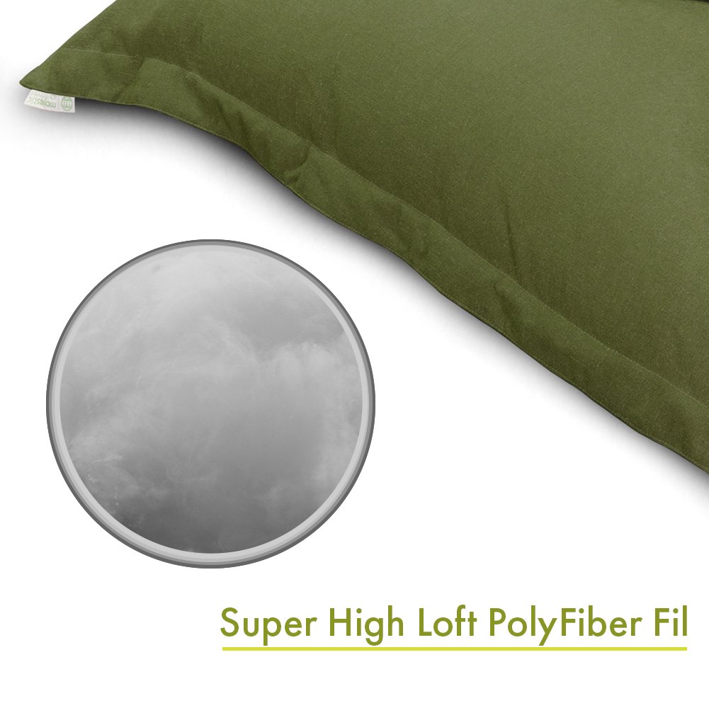 Majestic Home Goods Villa Floor Pillow with Fern Design - Soft Large Floor Cushion for Living Room, Bedroom, Yoga & Meditation