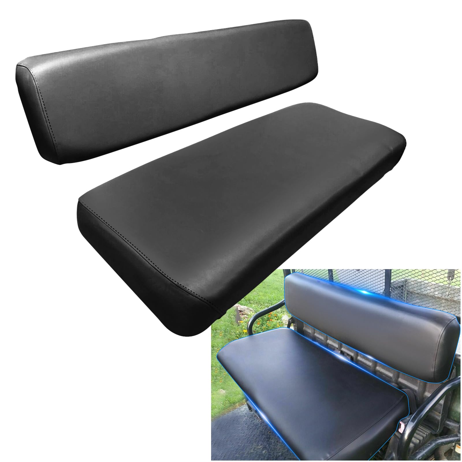 Waterproof Front Bench Seat Cover Replacement for 1993-2008 Kawasaki Mule 2500 2510 3000 3010 - Durable Outdoor UTV Seat Protector Set for Hunting, Farming & Off-Road Adventures