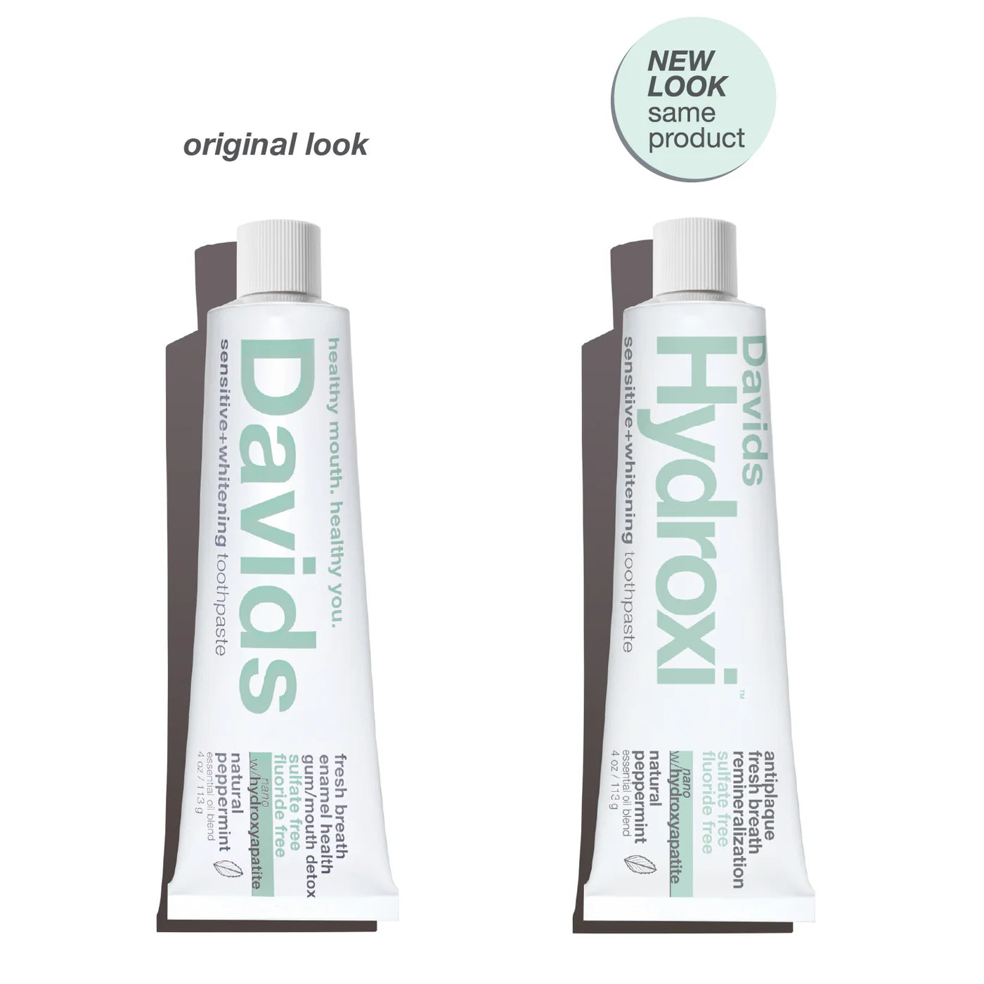 Hydroxi™ Sensitive + Whitening Nano Hydroxyapatite Premium Toothpaste - Peppermint Flavor for Sensitive Teeth & Enamel Repair | Ideal for Daily Oral Care & Teeth Whitening at Home