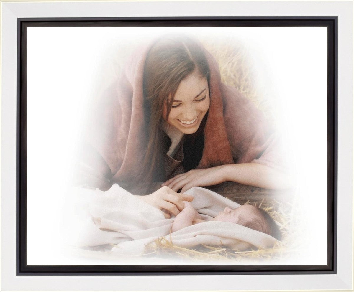 A Mother's Love White Gallery Wrap Canvas Art - Perfect for Living Room, Bedroom & Nursery Decor