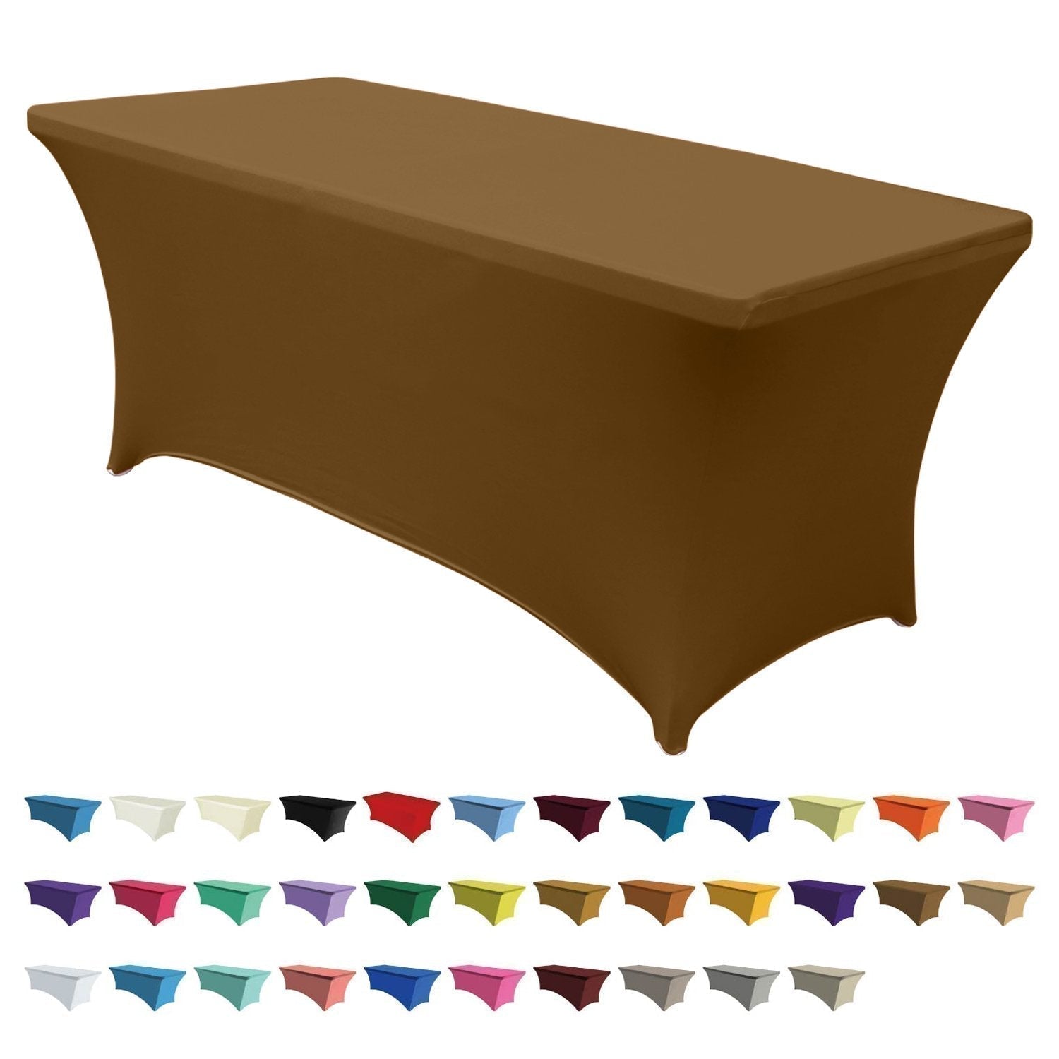 ABCCANOPY Premium Spandex Tablecloths - Stretchable Rectangular Table Cover with Full Encirclement for Dining Room, Party & Event Decor