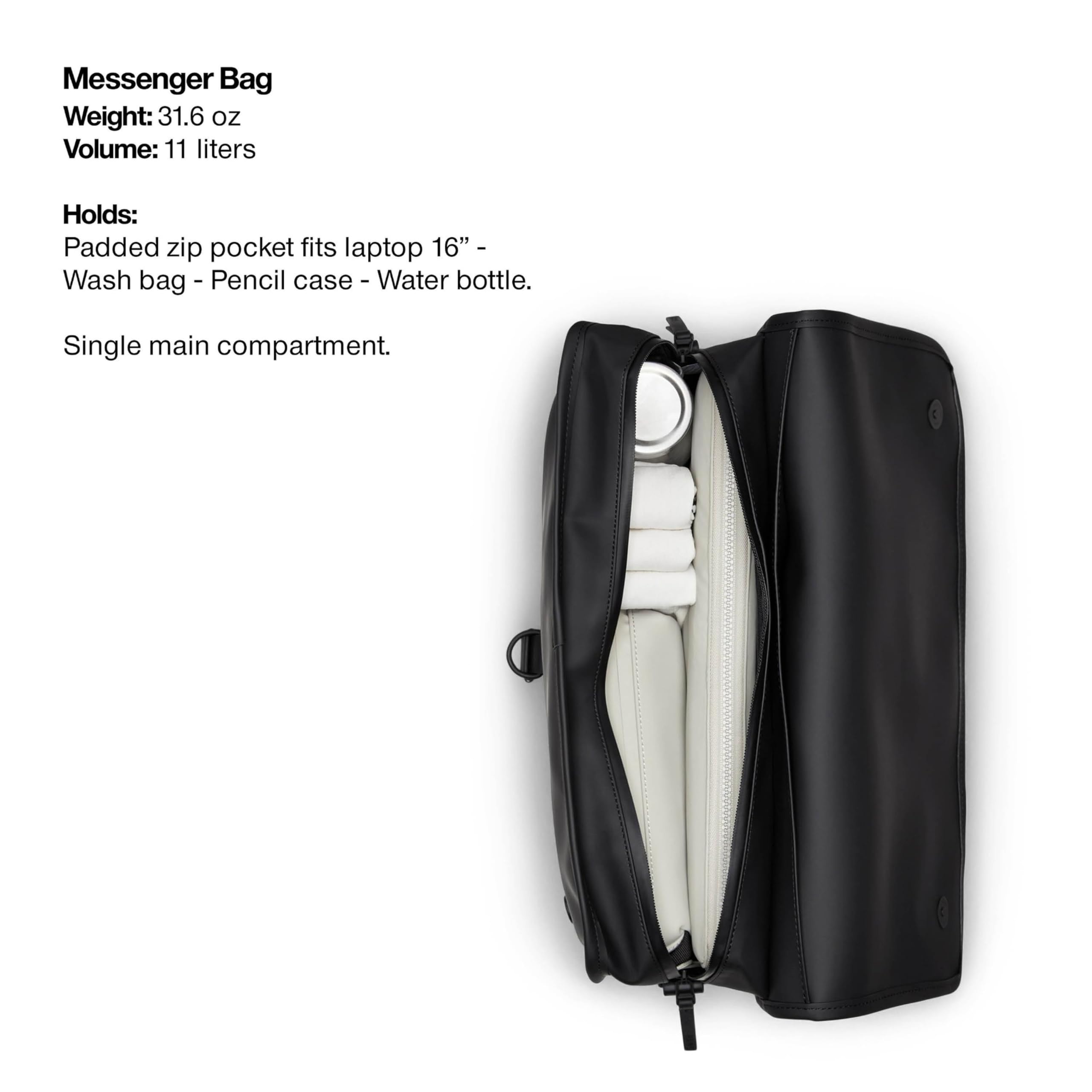 RAINS Messenger Bag for Men & Women - Waterproof Laptop Bag Fits 16