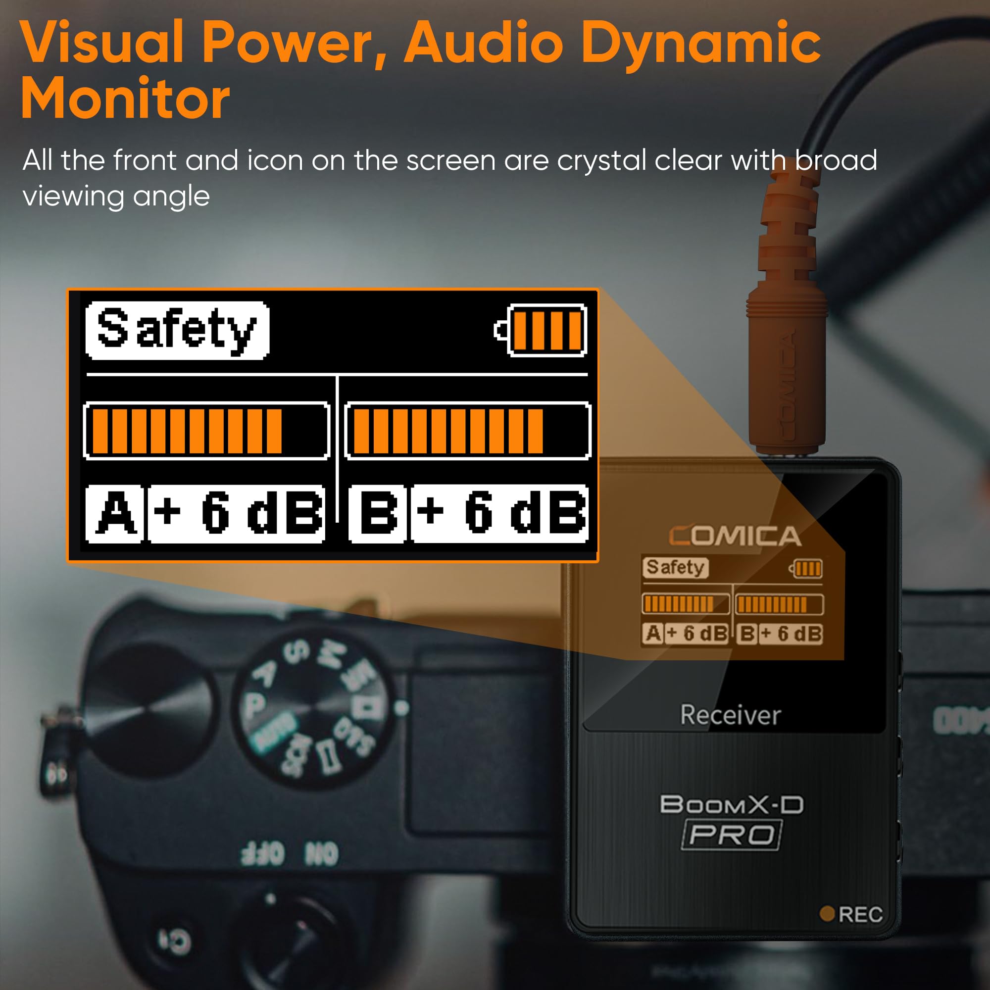 COMICA BoomX-D2 PRO Wireless Lavalier Microphone - 16GB Storage, Dual Safety Audio Track, Advanced Noise Cancellation, 328ft Long Range - Wireless Clip-on Mic for iPhone, Android, PC - Perfect for Interviews, Vlogging, Live Streaming, Podcasting & YouTube Content Creation (Black)