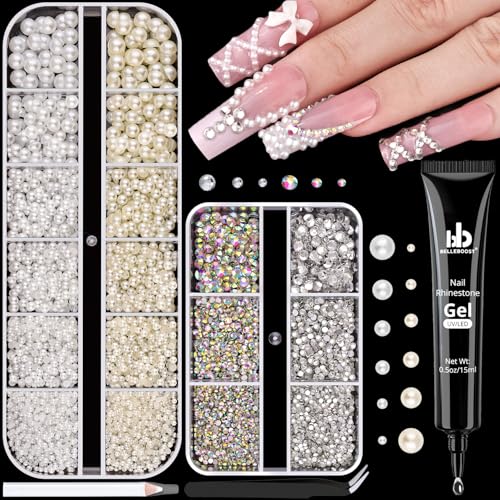 08 2 Boxes Nail Art Decos Set 21+Glue