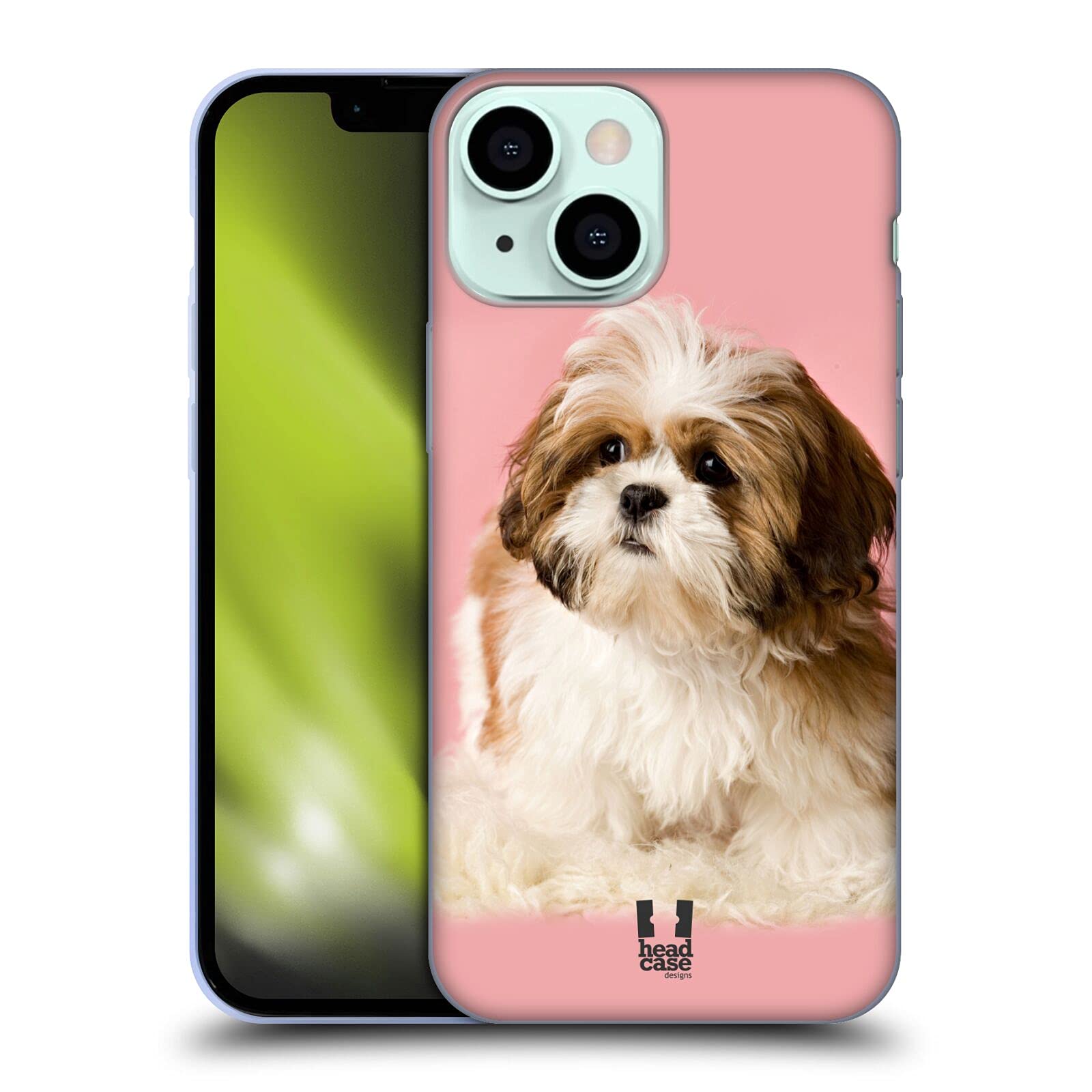 Head Case Designs Shih Tzu Puppy Soft Gel Phone Case - Cute Dog Breed Protective Cover Compatible with Apple iPhone 13 Mini - Perfect Gift for Dog Lovers & Pet Owners