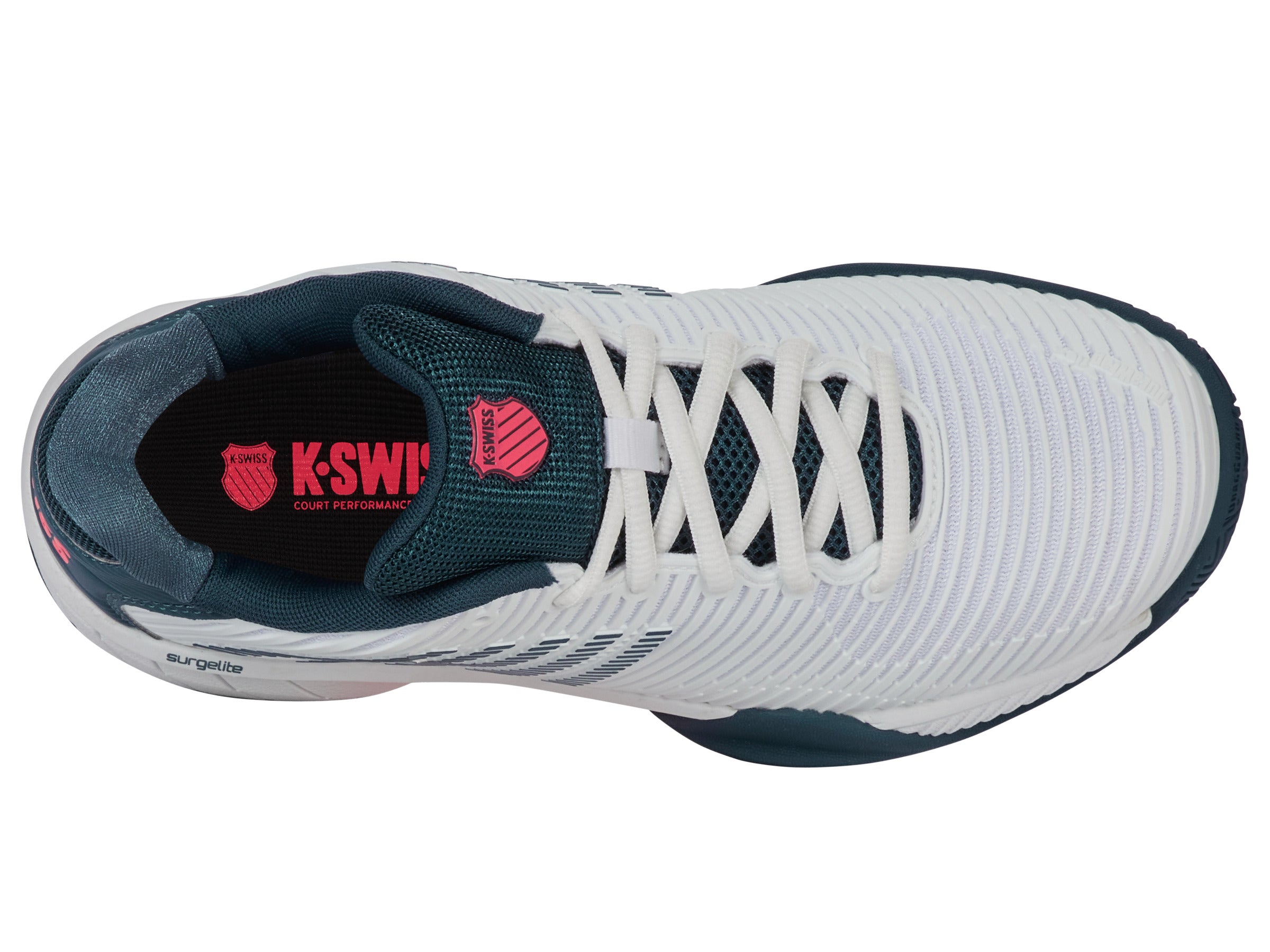 Hypercourt Express 2 Basketball Shoes - White/Stargazer/Neon Blaze | High-Performance Court Sneakers for Men | Perfect for Indoor & Outdoor Basketball Games, Training, and Casual Wear