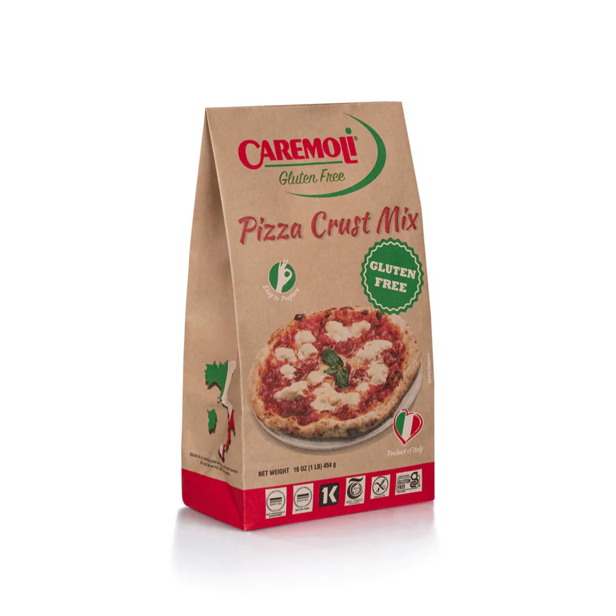 Gluten Free Italian Pizza Crust Mix - Easy to Make, Nut Free, Non-Sticky Dough for Healthy Homemade Pizza (Makes Two 12-Inch Pizzas) | Perfect for Family Dinners, Parties & Quick Weeknight Meals