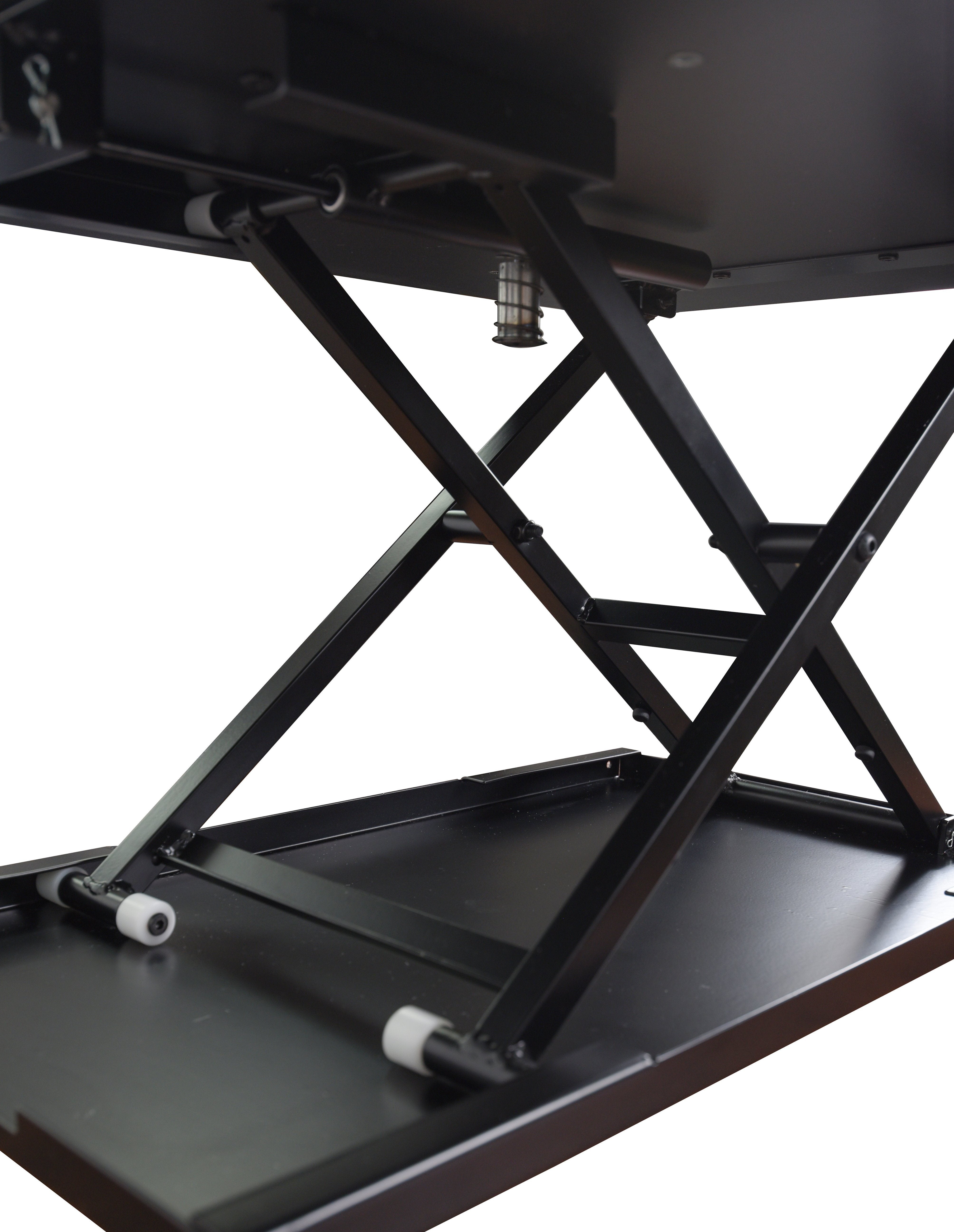 Luxor Adjustable Height Standing Desk - Ergonomic Pneumatic Office Desk for Home & Workspace - Perfect for Remote Work, Gaming & Study