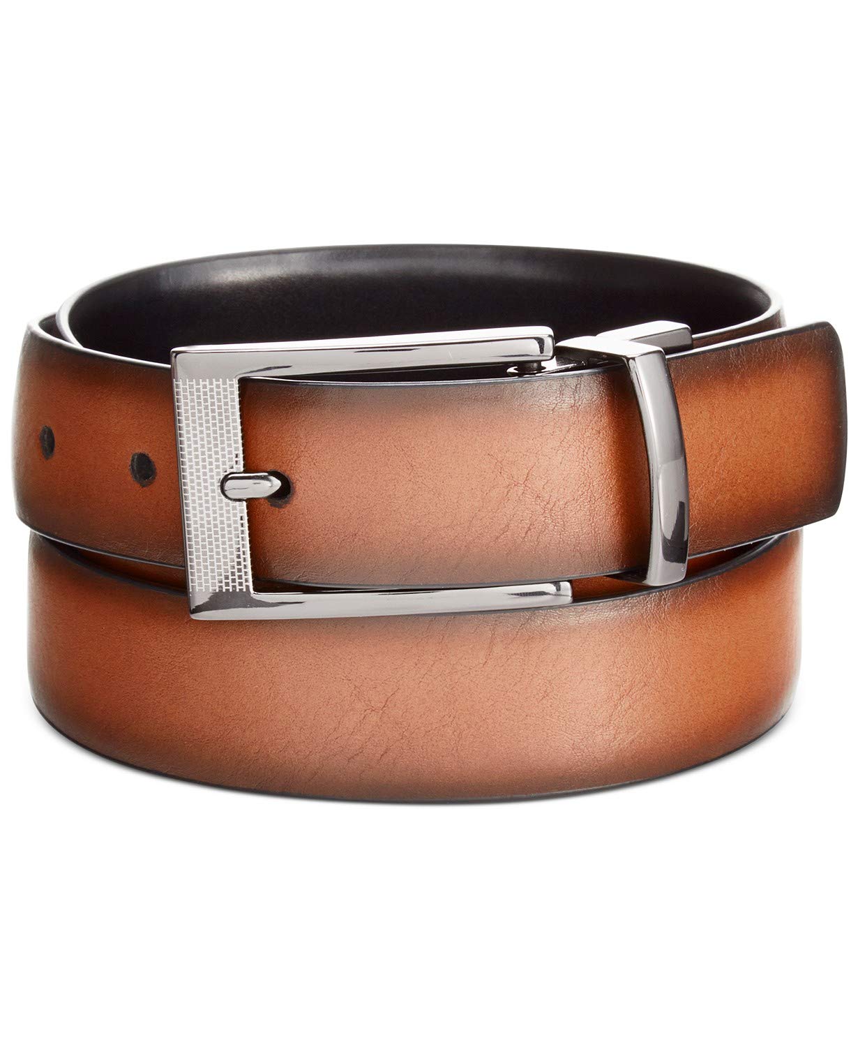 Alfani Men's Reversible Leather Dress Belt - Black & Brown - Adjustable Strap for Business & Formal Wear - Perfect for Office, Weddings & Special Occasions