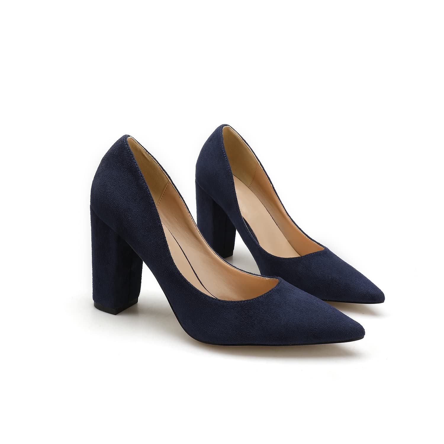 Stylish Women's Pointed Toe High Heel Pumps - Comfortable Block Heels for Work, Office & Formal Occasions | Perfect for Business Attire, Cocktail Parties & Professional Events
