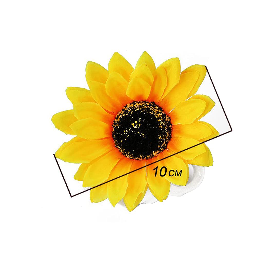 6PCS Sunflower Hair Clips - Yellow Floral Alligator Hairpins for Women & Girls, Hair Barrettes & Styling Accessories - Perfect for Beach, Summer, Party & Everyday Wear