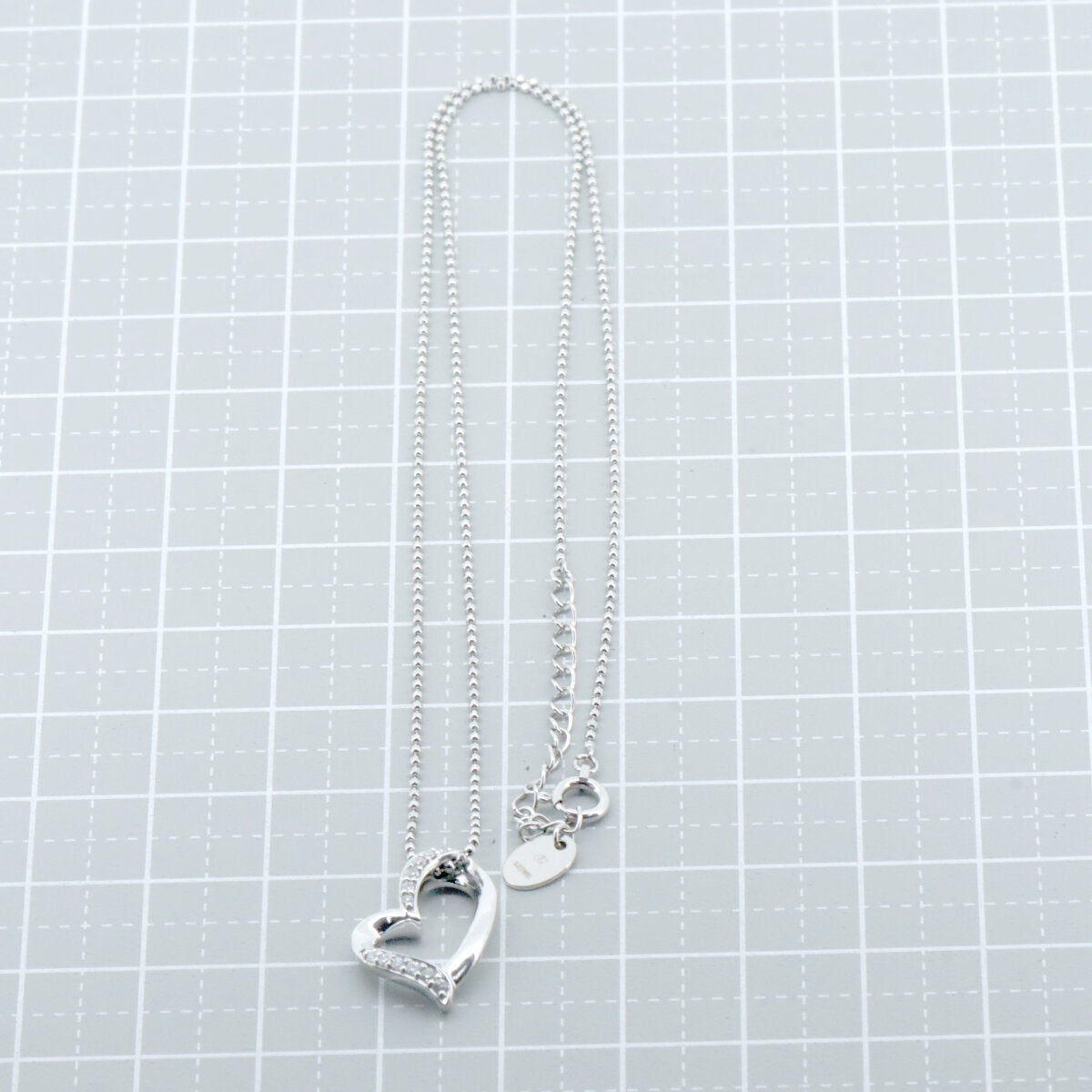 4℃ Heart Motif 18K White Gold Diamond Pendant Necklace for Women - Perfect for Valentine's Day, Anniversary & Romantic Gifts
