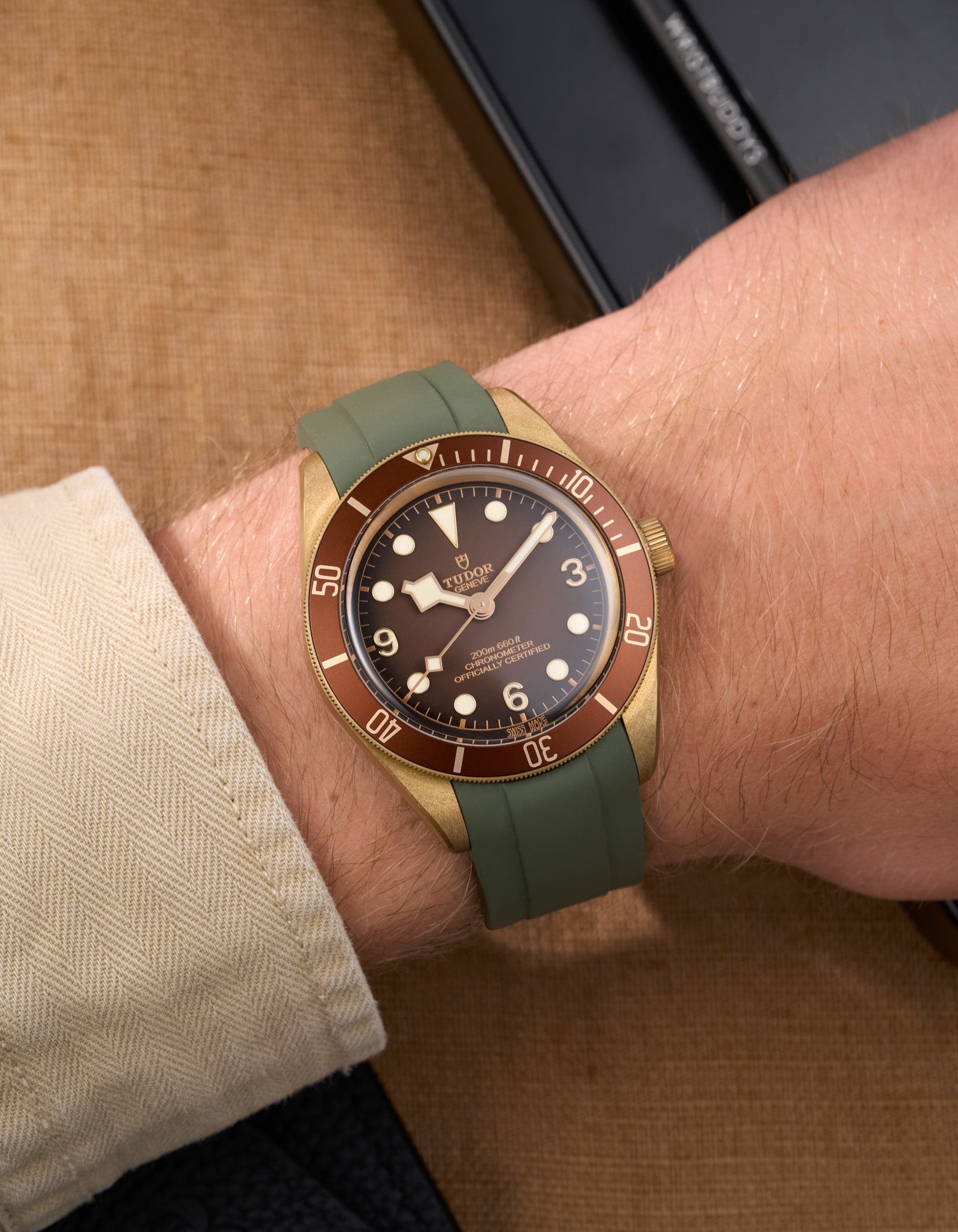 Premium FKM Rubber Watch Band for Tudor Black Bay 58 - Olive Green | Durable & Comfortable for Diving, Swimming & Everyday Wear