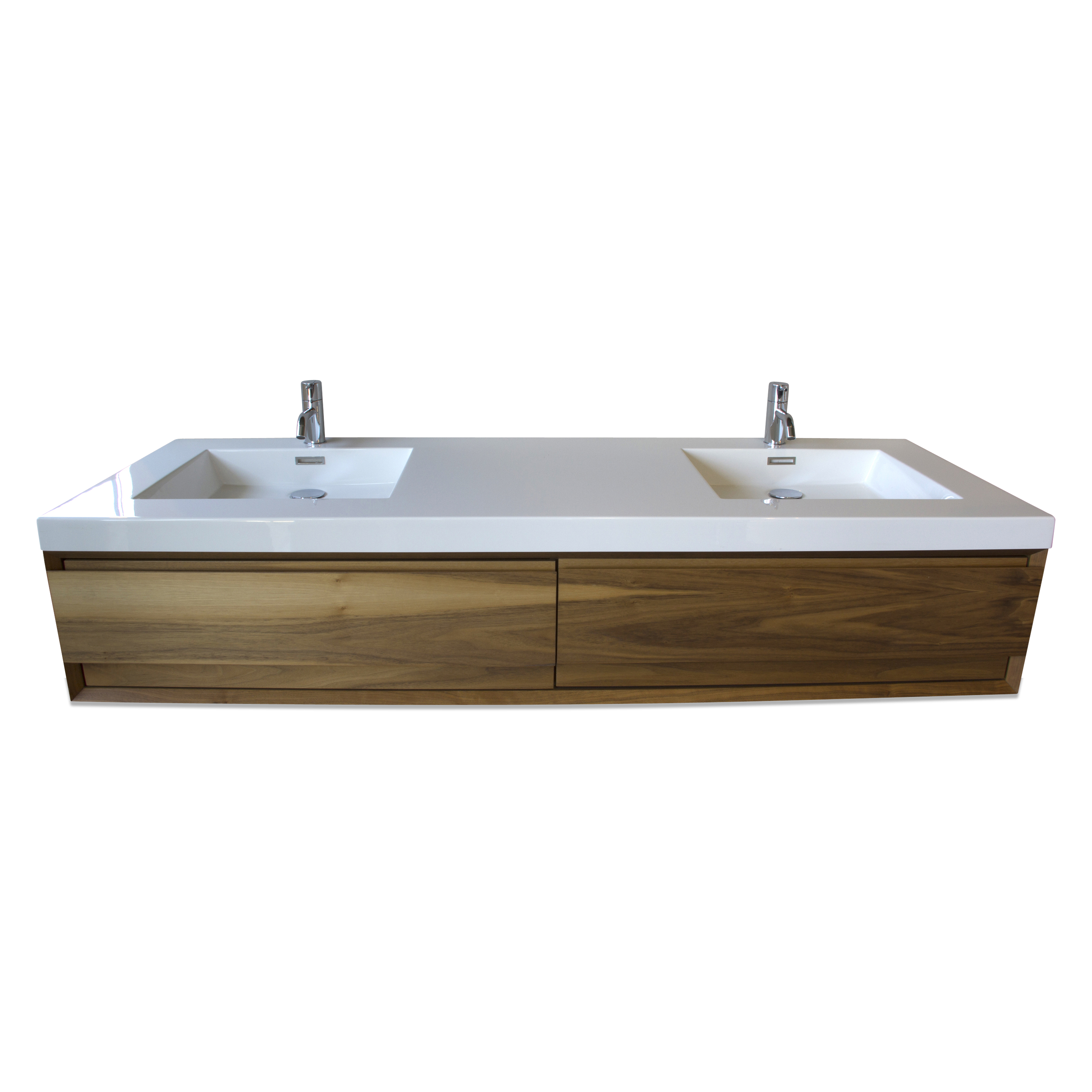 M6010 Vanity with Mirror - Natural Walnut Finish Bathroom Vanity Set for Modern Homes | Perfect for Master Bath, Guest Bath & Powder Room Makeovers