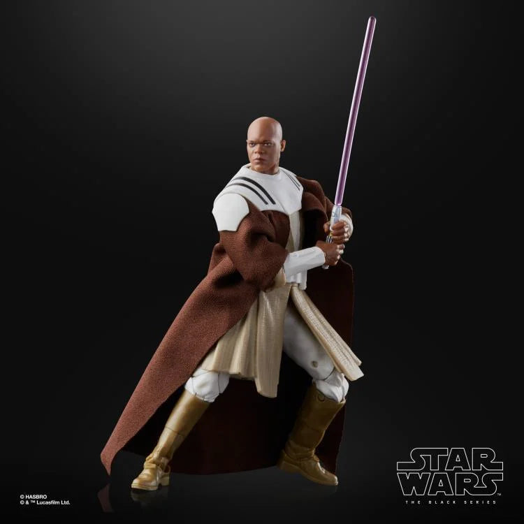Star Wars The Black Series Mace Windu (Clone Wars) Exclusive 6-Inch Action Figure - Collectible Toy for Fans & Display, Perfect for Cosplay & Gift Giving