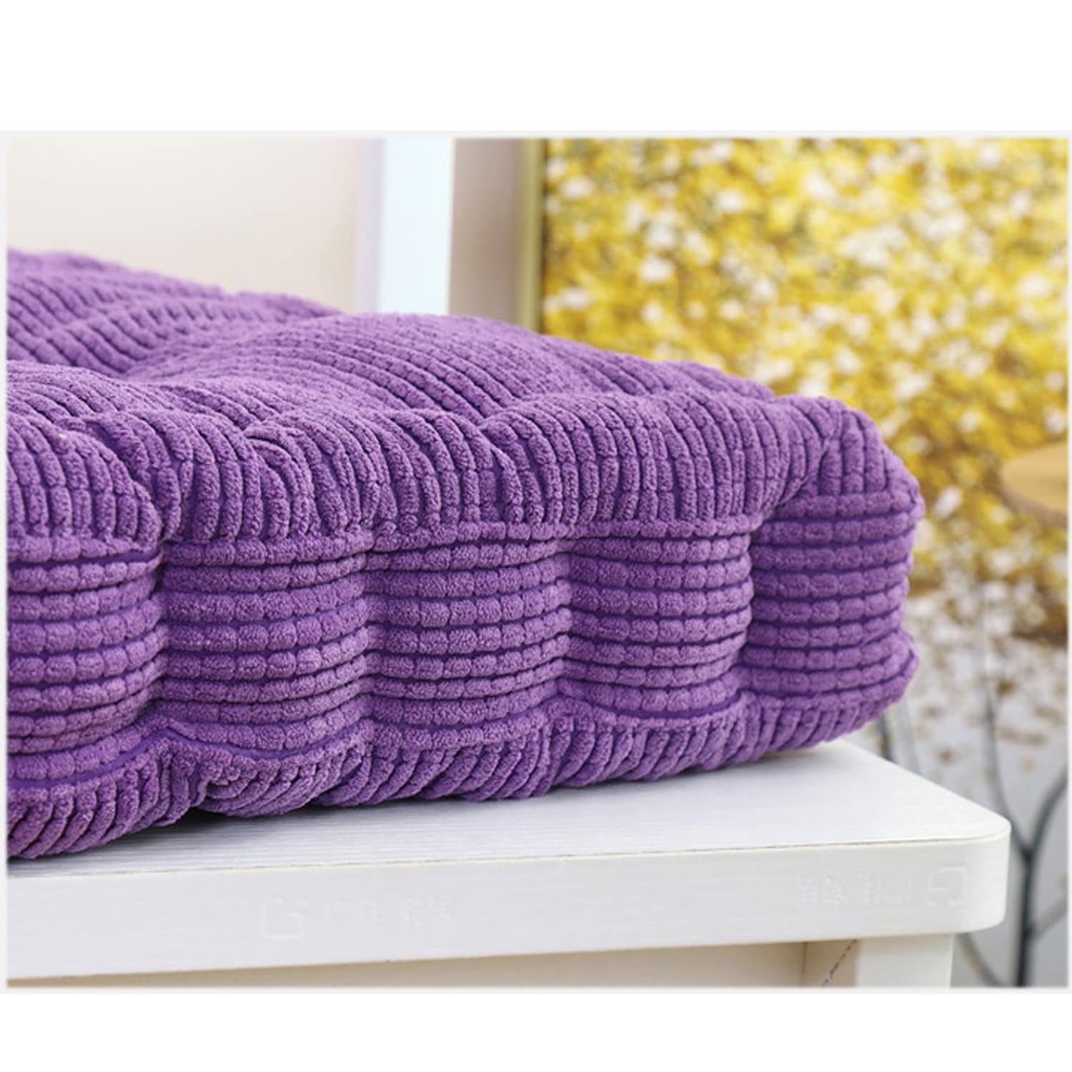 Set of 2 Square Chair Seat Cushions - Soft Indoor Chair Pillows for Home, Kitchen & Dining - Breathable Comfortable Chair Pads for Office, Living Room & Patio Furniture