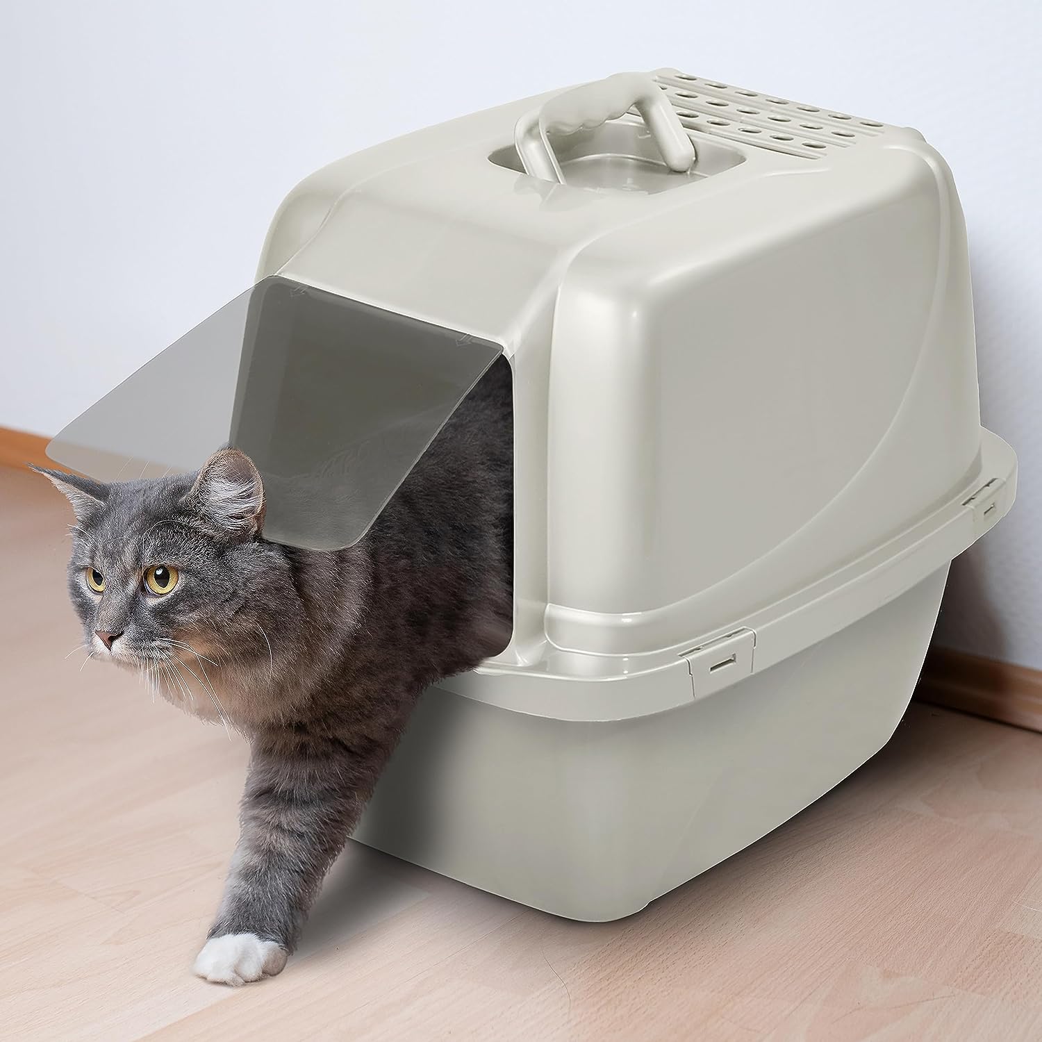Van Ness Enclosed Cat Litter Box with Cover - Odor Control & Privacy for Indoor Cats - Perfect for Small Spaces & Apartments