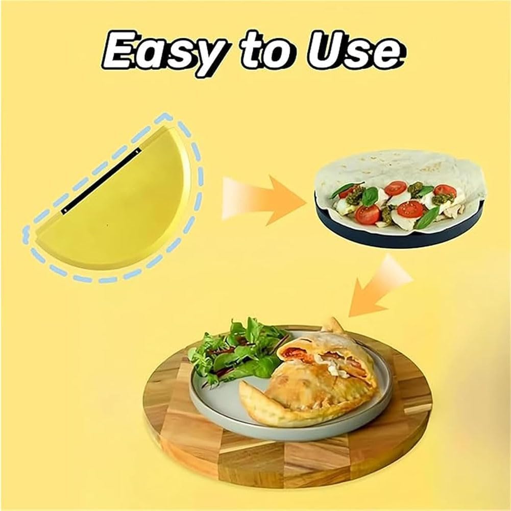 2PCS Tortilla Sealer - Multifunctional Tortilla Crimper & Folder for Burritos, Calzones, Enchiladas | Easy-to-Use Breakfast Meal Prep Containers | Perfect for Home Cooking, Picnics & Quick Meals