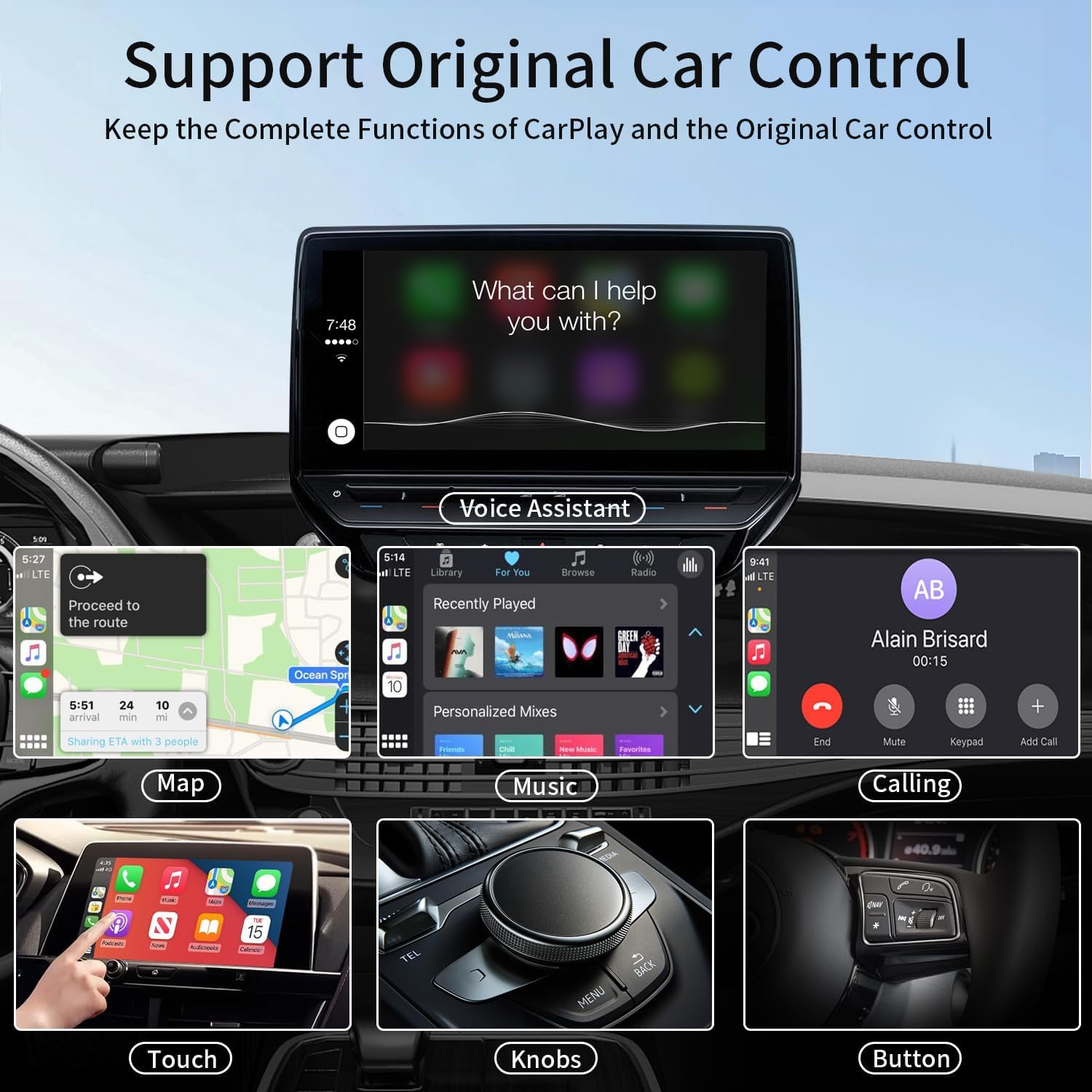 2024 Wireless CarPlay Adapter - Convert Wired to Wireless Apple CarPlay, Plug & Play for Factory Wired Cars, Easy Setup iOS 10+ - Perfect for Commuting, Road Trips & Hands-Free Driving
