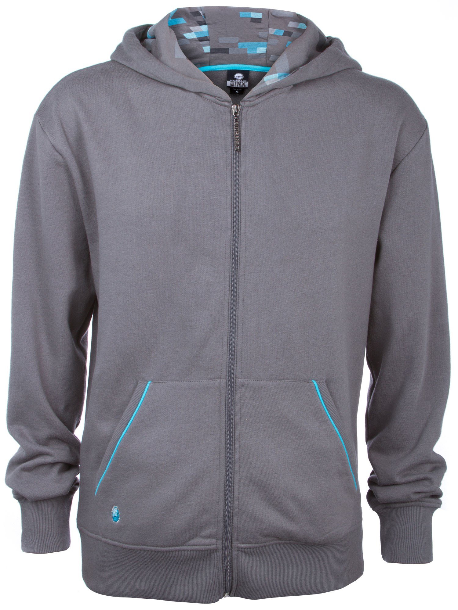 **JINX Minecraft Diamond Premium Zip-Up Hoodie for Boys - Soft & Comfortable Gaming Sweatshirt for Casual Wear & Cosplay**