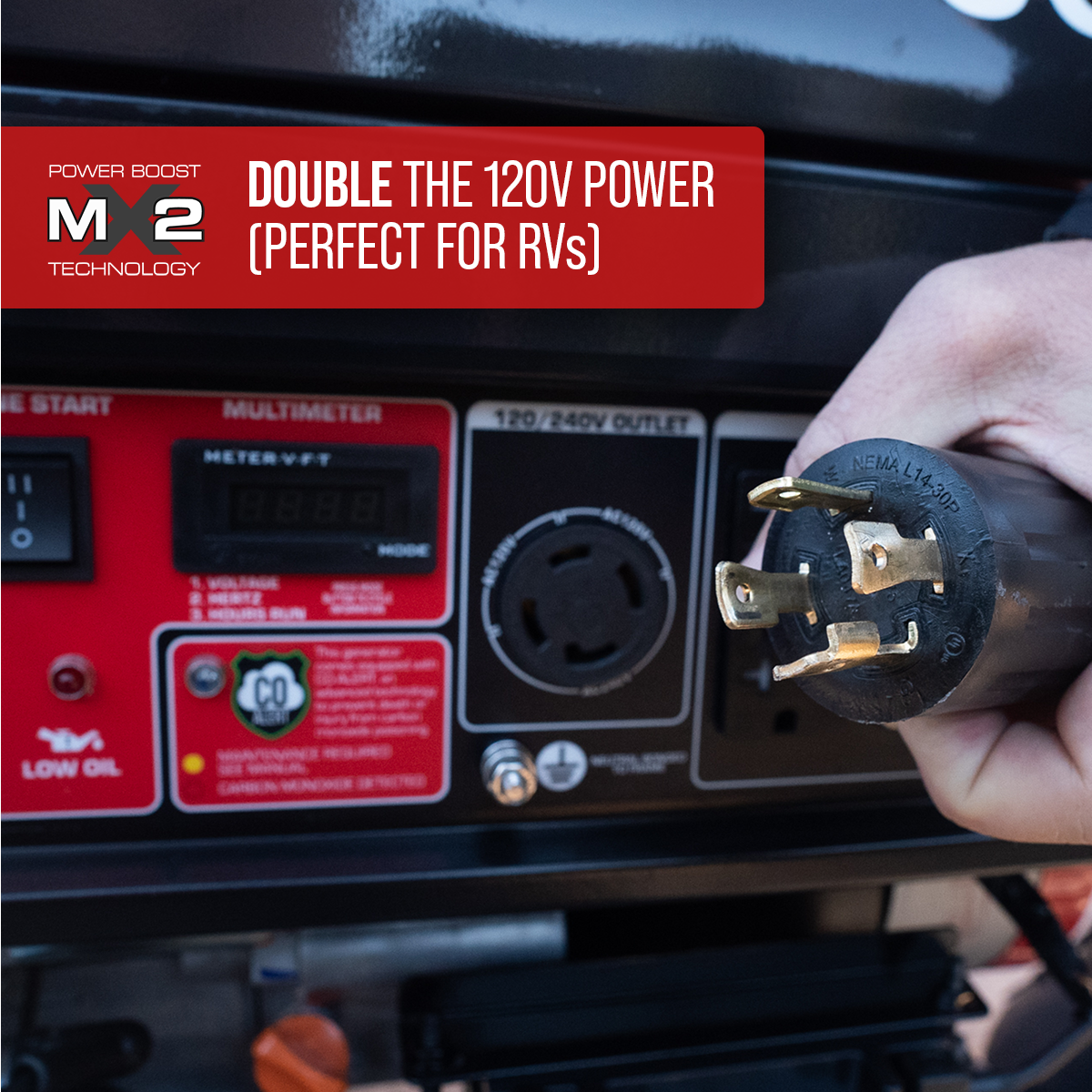 4,500 Watt Portable Gasoline Generator with CO Alert - Reliable Backup Power for Home, Camping & Emergency Use