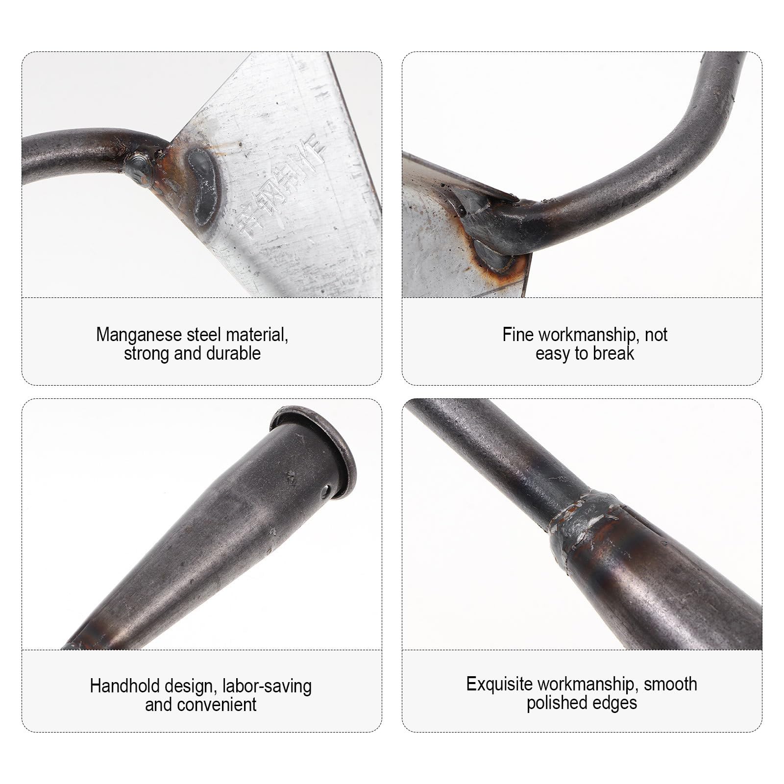 DOITOOL Triangle Garden Hoe for Digging & Weeding - Heavy Duty Iron Replacement Head for Gardening & Soil Loosening