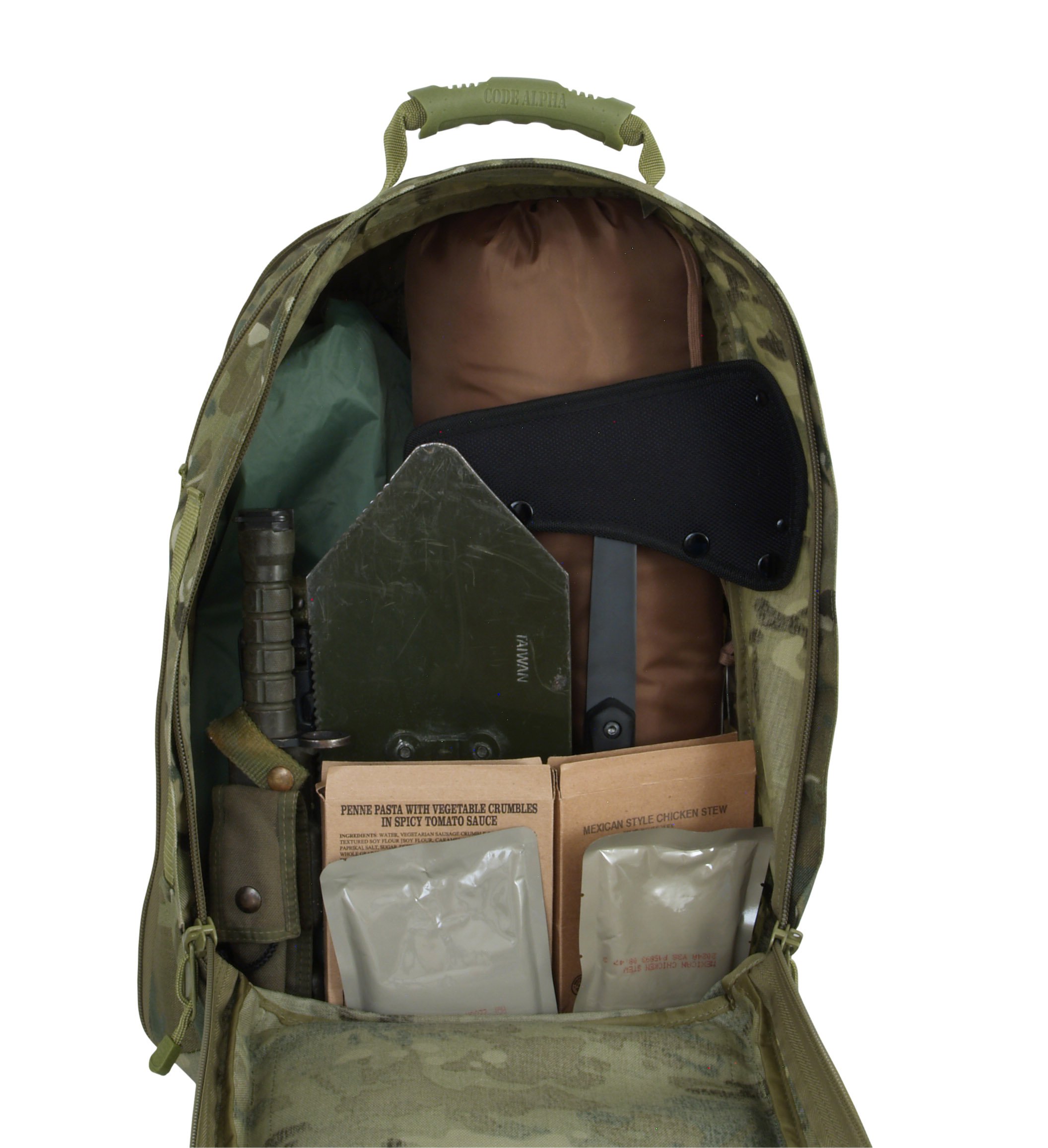 Mercury Tactical Gear Code Alpha 3-Day Stretch Tactical Backpack - Durable Military Backpack for Outdoor Adventures, Hiking & Survival - Multicam Camouflage - One Size Fits All