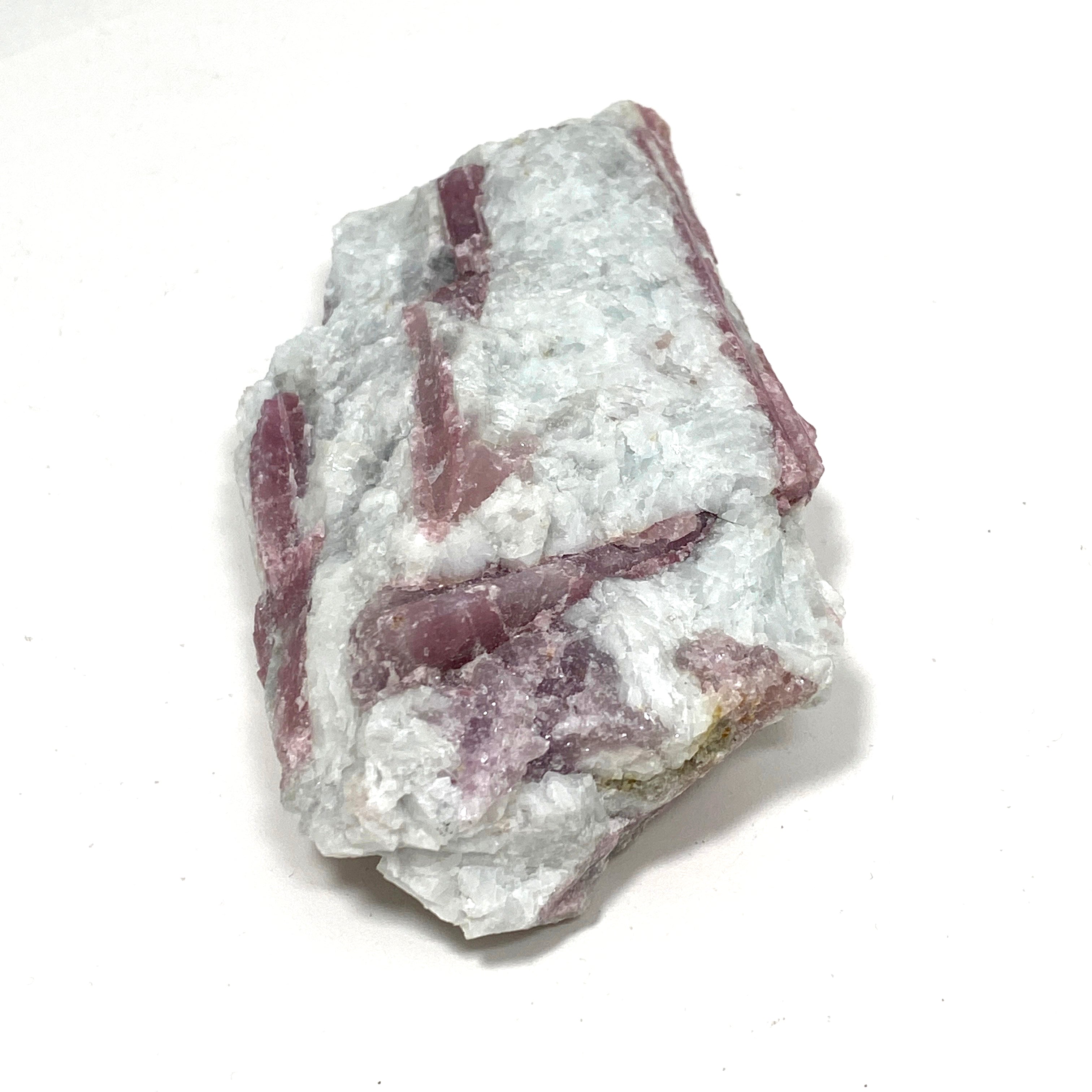 Natural Pink Tourmaline on Quartz Crystal Specimen - PTQ 01 | Healing Stone for Meditation, Reiki & Home Decor