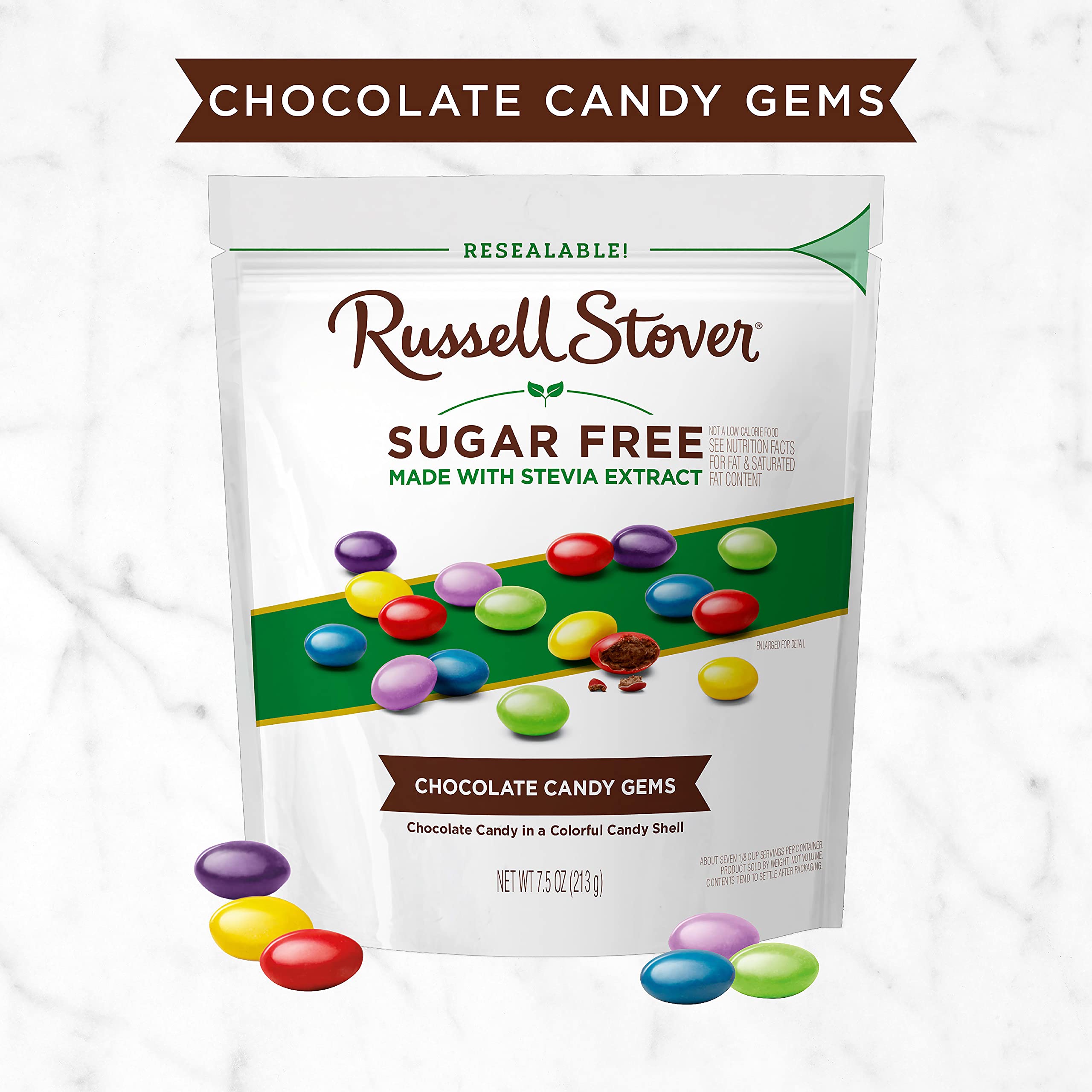 Russell Stover Sugar Free Candy Assortment - 7.5oz Bag | Keto-Friendly Low Carb Chocolate Treats for Diabetics & Weight Management - Perfect for Gifts, Office Snacks & Holiday Desserts