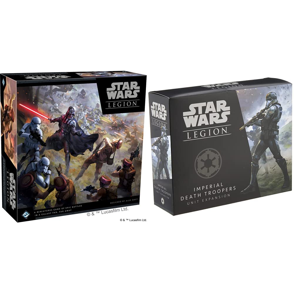 Star Wars Legion Board Game Base Set - Two Player Strategy Battle Game with Death Troopers Expansion | Miniature Wargame for Adults & Teens Ages 14+ | Perfect for Game Nights, Star Wars Fans & Strategy Enthusiasts