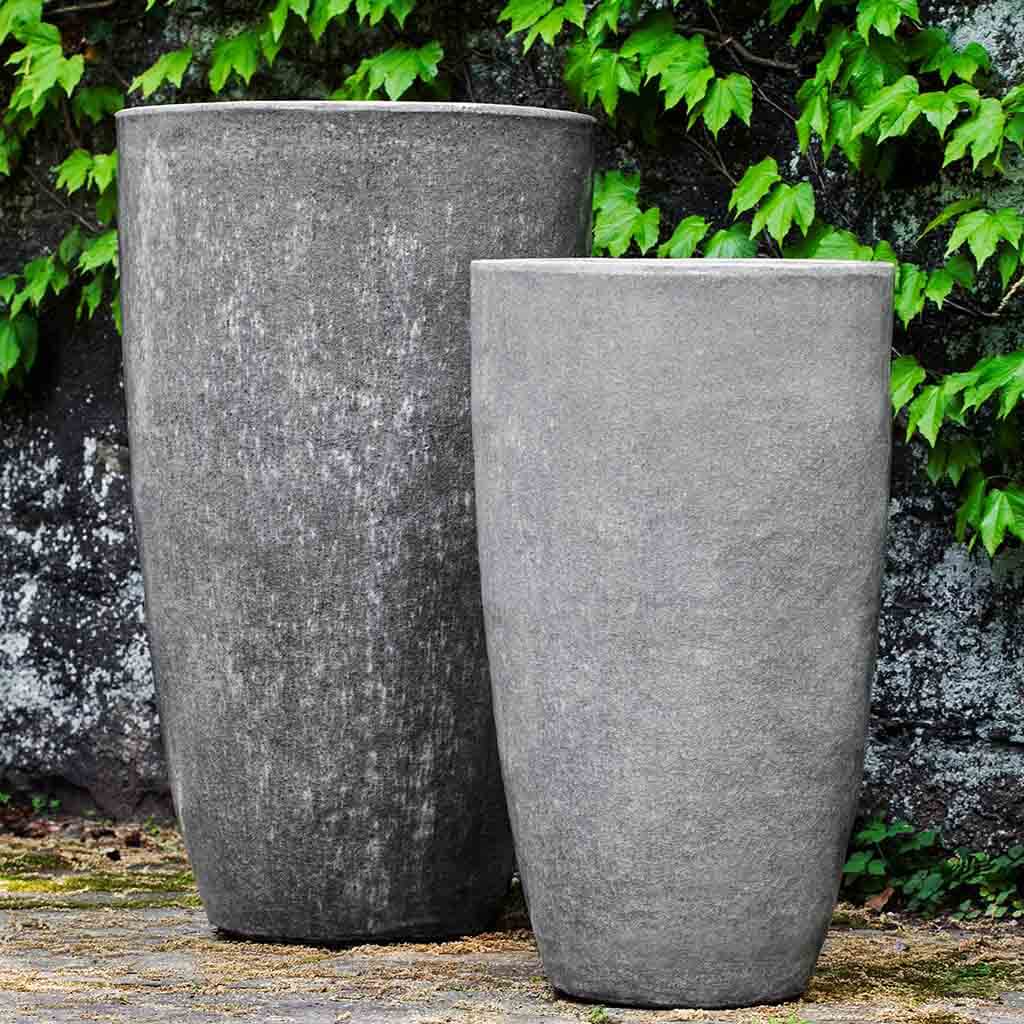 Campania International Orion Planter Set of 2 - Modern Outdoor Garden Plant Pots for Patio, Balcony & Home Decor (Snow Monkey Design) | Perfect for Succulents, Flowers & Indoor Plants
