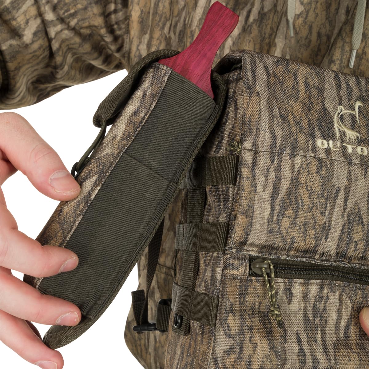 Drake Waterfowl Ol' Tom Turkey Camo Chest Pack Bino Harness - Mossy Oak Bottomland Camouflage for Hunting Gear - Perfect for Turkey Hunting, Bird Watching & Outdoor Adventures