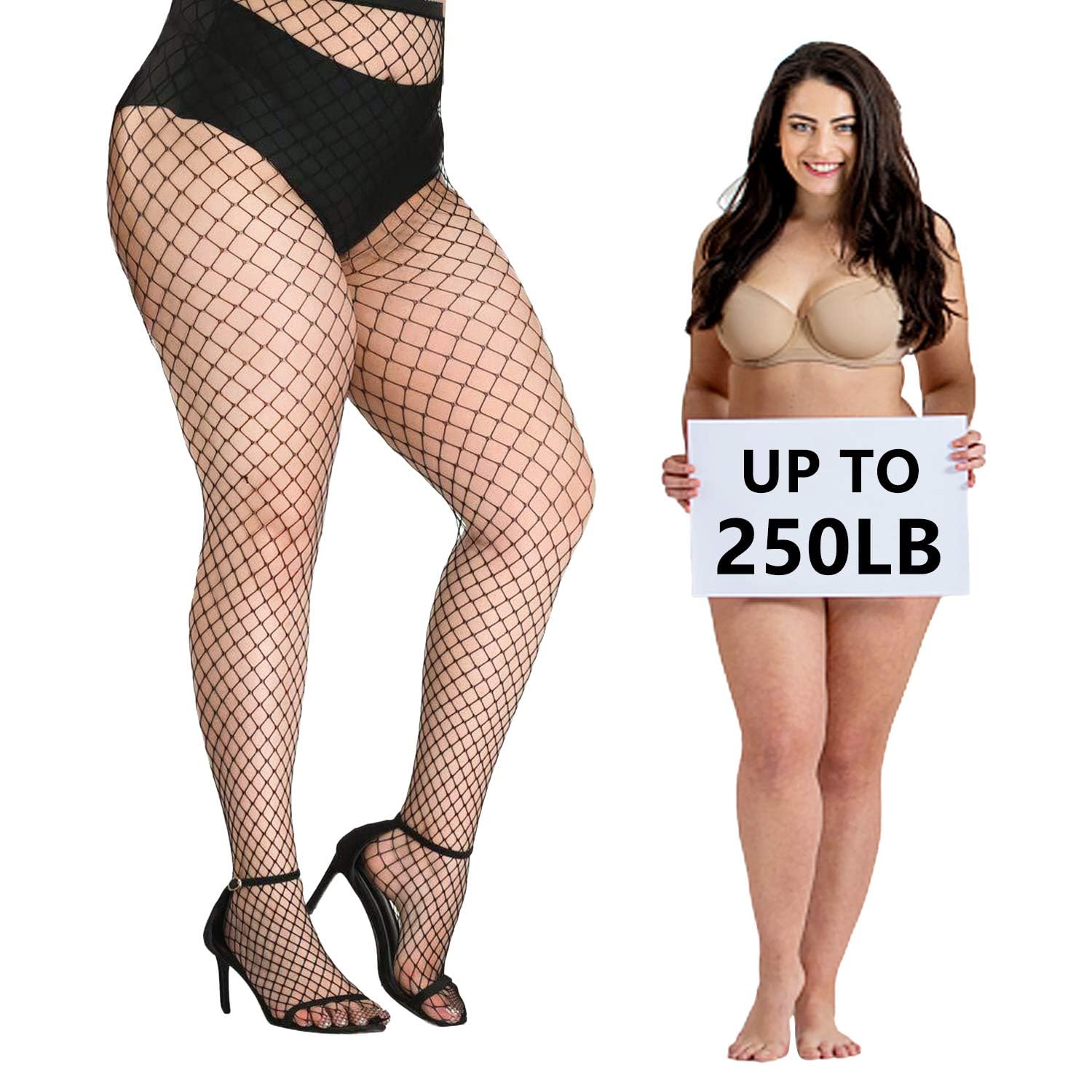WEANMIX Women's Fishnet Stockings - Lace Patterned High Waist Tights & Pantyhose for Sexy Outfits, Cosplay, and Night Out Fashion