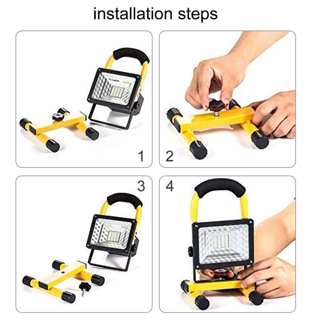 10W LED Rechargeable Flood Light - IP65 Waterproof Portable Work Light with SOS Mode | Perfect for Camping, Hiking, Fishing, Emergency & Outdoor Security Lighting