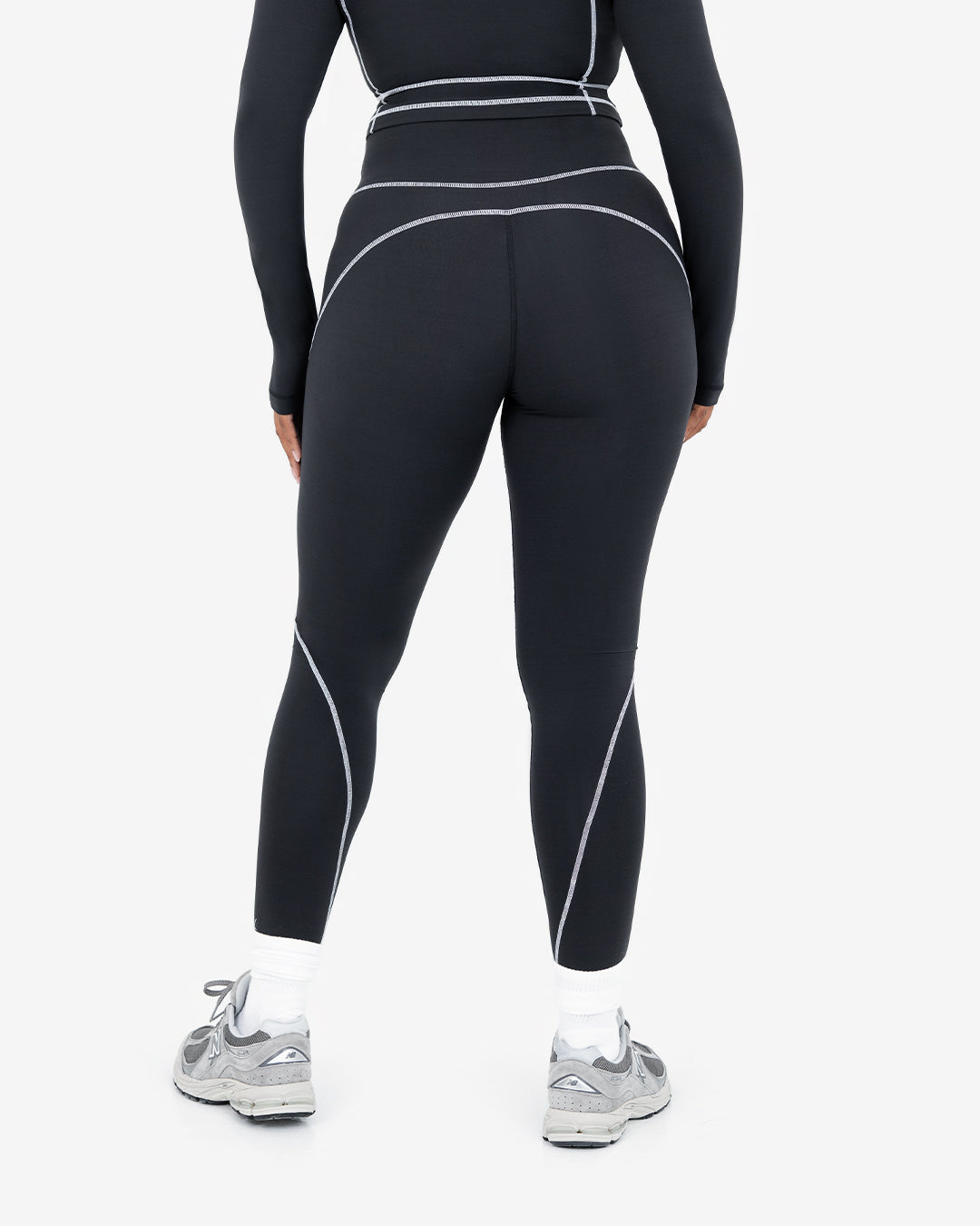 Life Contrast Legging Regular Black - High Waist Yoga Pants for Women, Comfortable Workout Leggings for Running, Gym & Everyday Wear