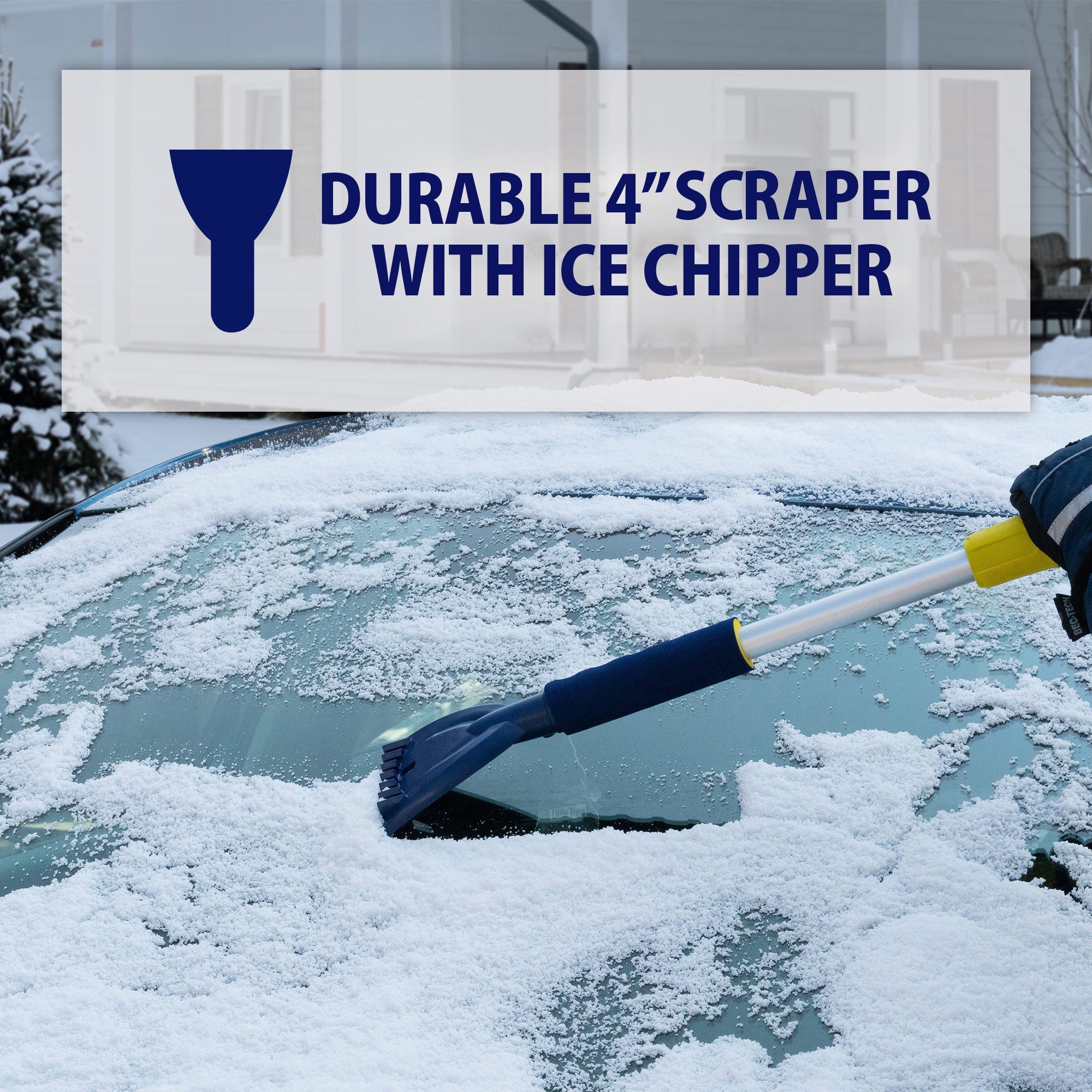 Michelin Extendable 35-45 Inch Snow Brush & Ice Scraper for Trucks, Cars & SUVs - Lightweight Ergonomic Dual Handle Snow Removal Tool with Scratch-Free Design - Perfect for Winter Car Cleaning, Windshield Snow Removal & Vehicle Maintenance