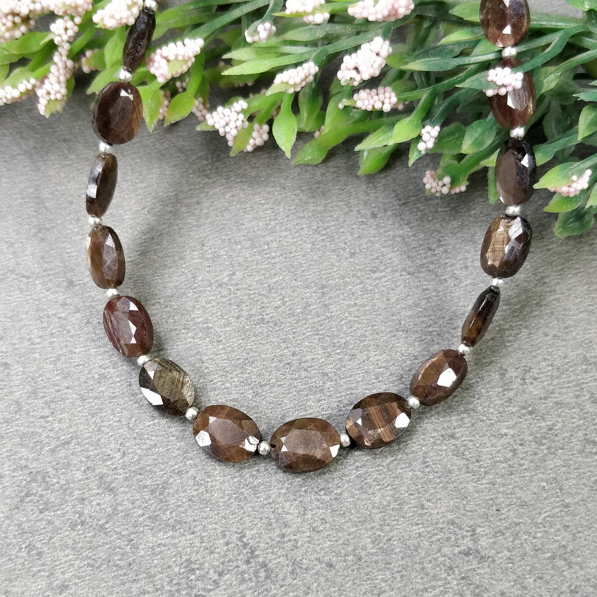 Natural Unheated Golden Brown Chocolate Sapphire Gemstone Loose Beads - 41.00ct Oval Faceted Beads (6x4mm, 9x7mm, 9.5mm) for Jewelry Making, DIY Crafts & Beading Projects
