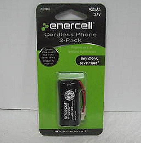 Enercell 2.4V 400mAh Ni-MH Rechargeable Cordless Phone Battery (2-Pack) - Replacement Battery for Panasonic, AT&T, VTech & More Cordless Phones - Long Lasting Power for Home & Office Use