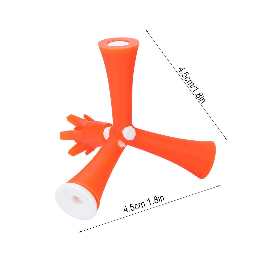 BNineteenTeam Adjustable Golf Ball Tee - Reusable Polyethylene Tripod Golf Tee for Training - Orange - Perfect for Driving Range Practice & Golf Course Use