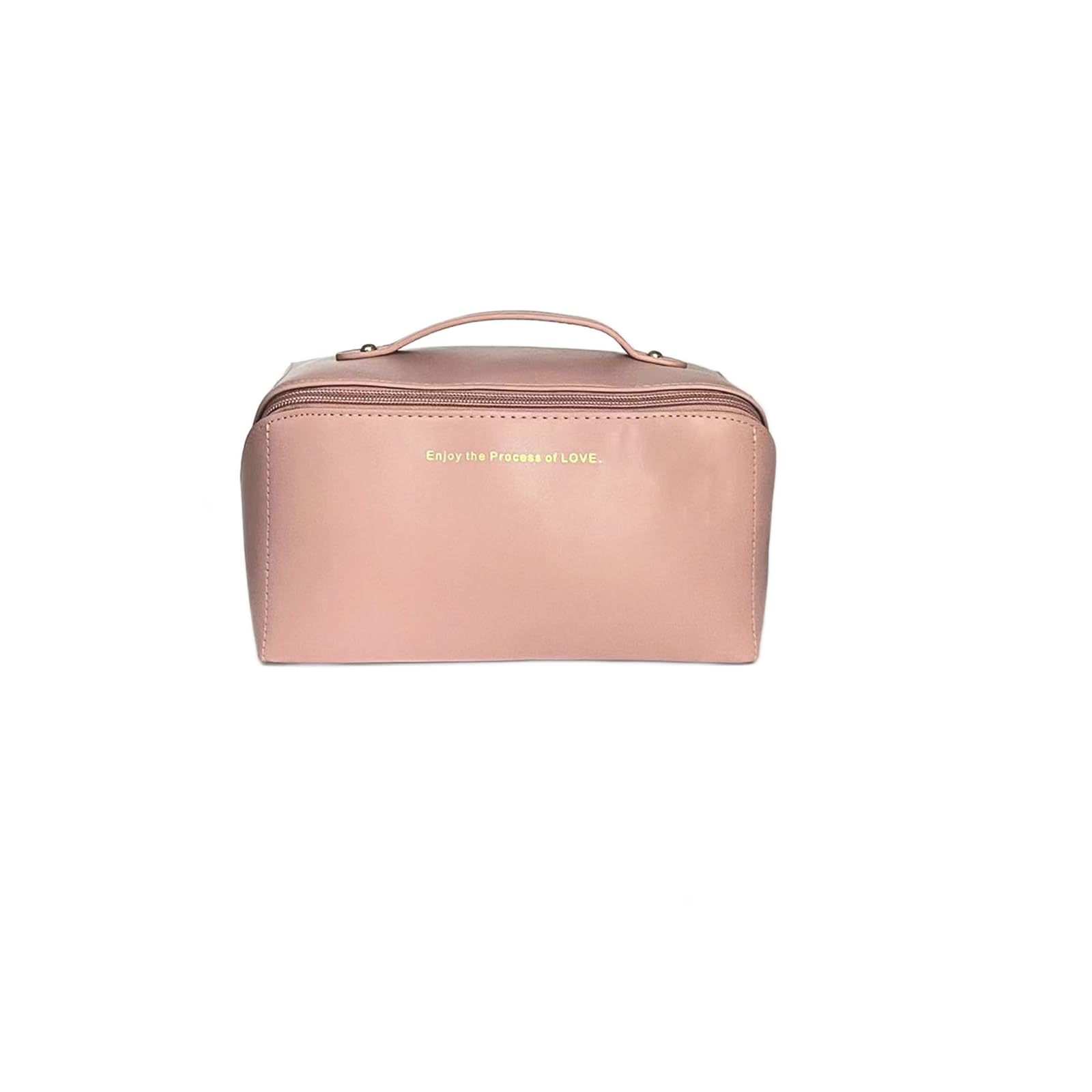 Large Travel Makeup Bag for Women - Waterproof Cosmetic Organizer with Divider | Perfect for Vacation & Gym (Pink)