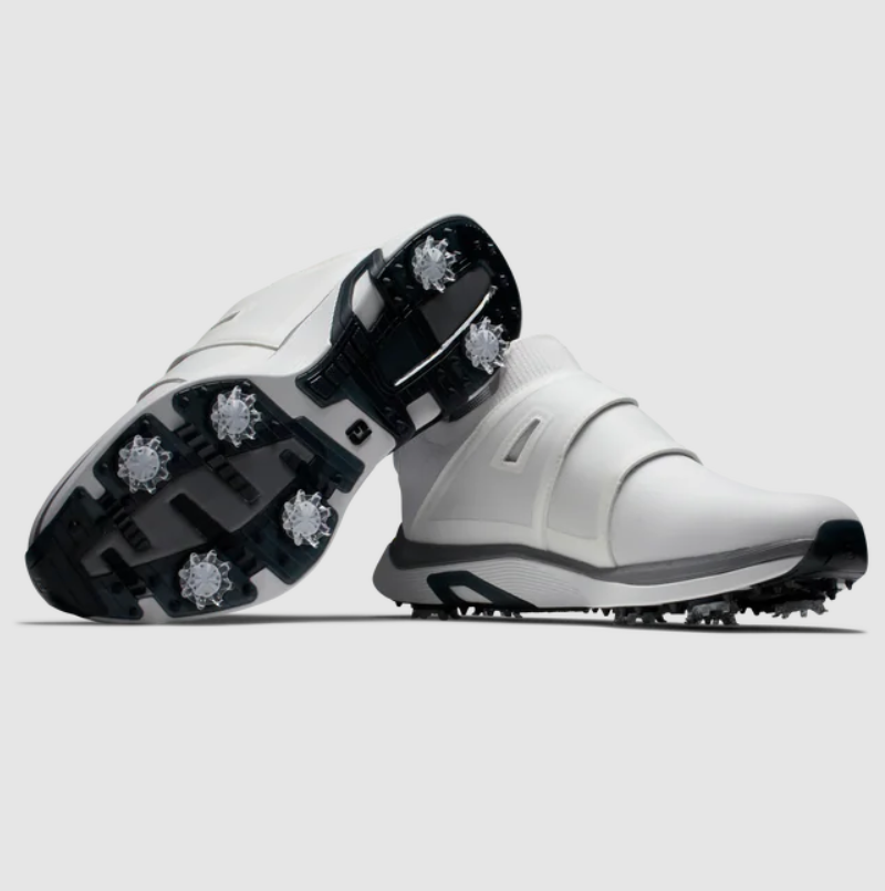 FootJoy Men's Hyperflex BOA Golf Shoes - White | Comfortable & Waterproof Spiked Golf Shoes for Men | Perfect for Walking the Course & All-Weather Play