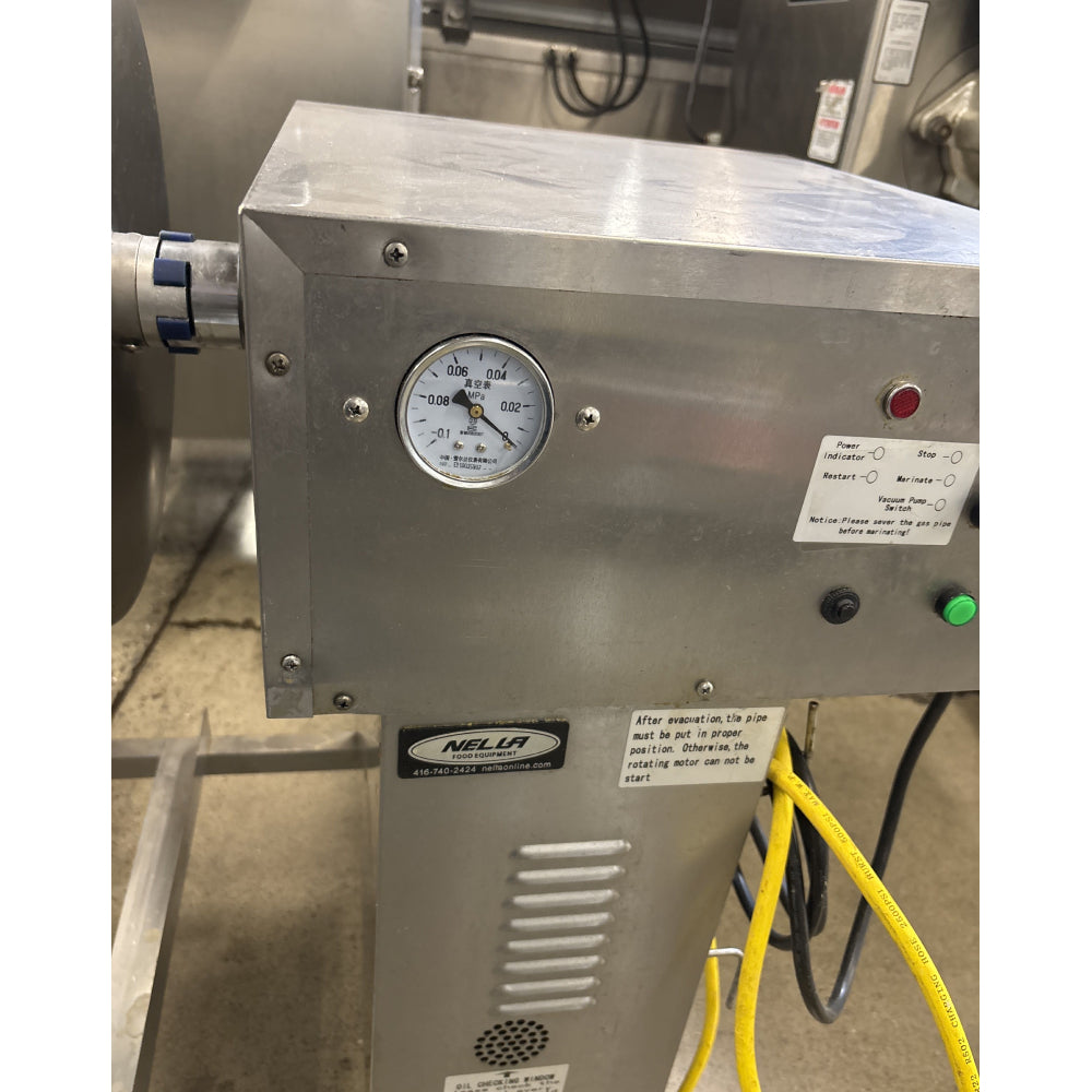 USED Nella 0.25 HP Vacuum Meat Marinator 41514 - Perfect for Commercial Kitchens & Food Processing
