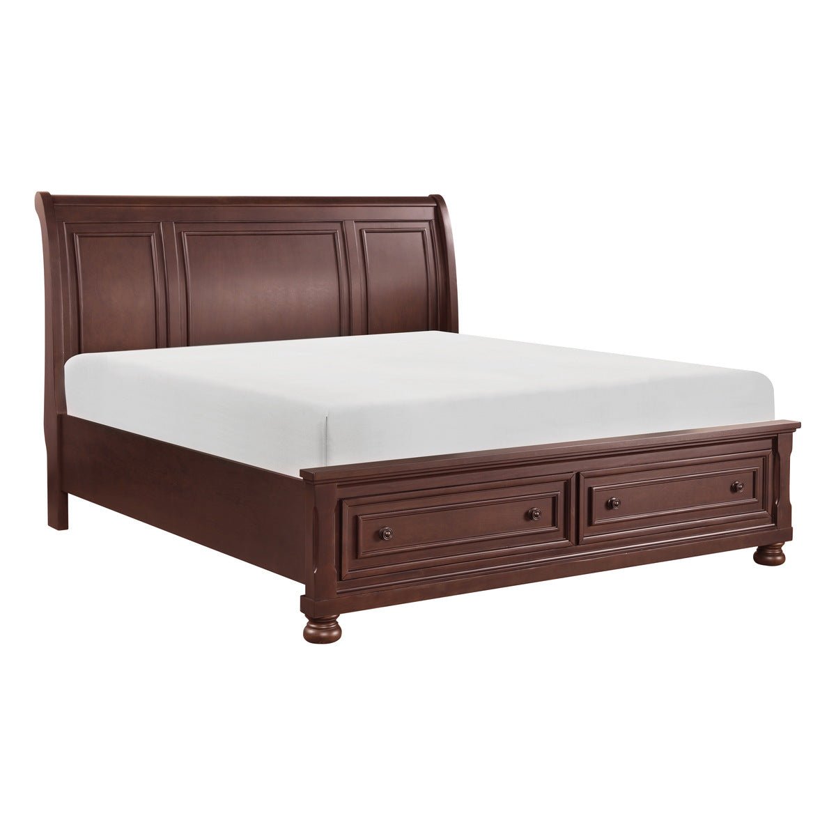 Cherry Blossom Begonia Storage Bed with Underbed Drawers - Space-Saving Bedroom Furniture for Small Apartments & Guest Rooms